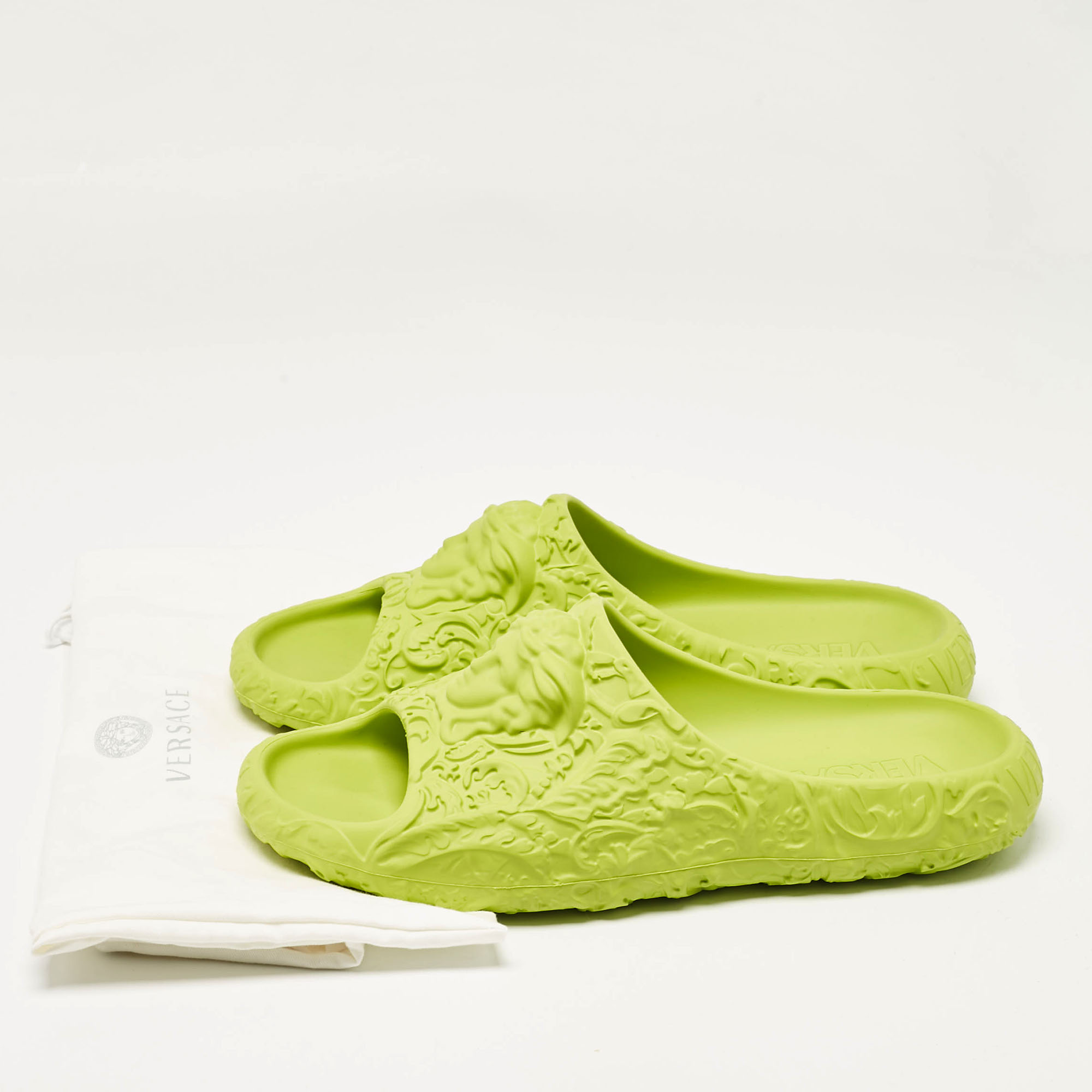 Versace Green Rubber Mules Size 46