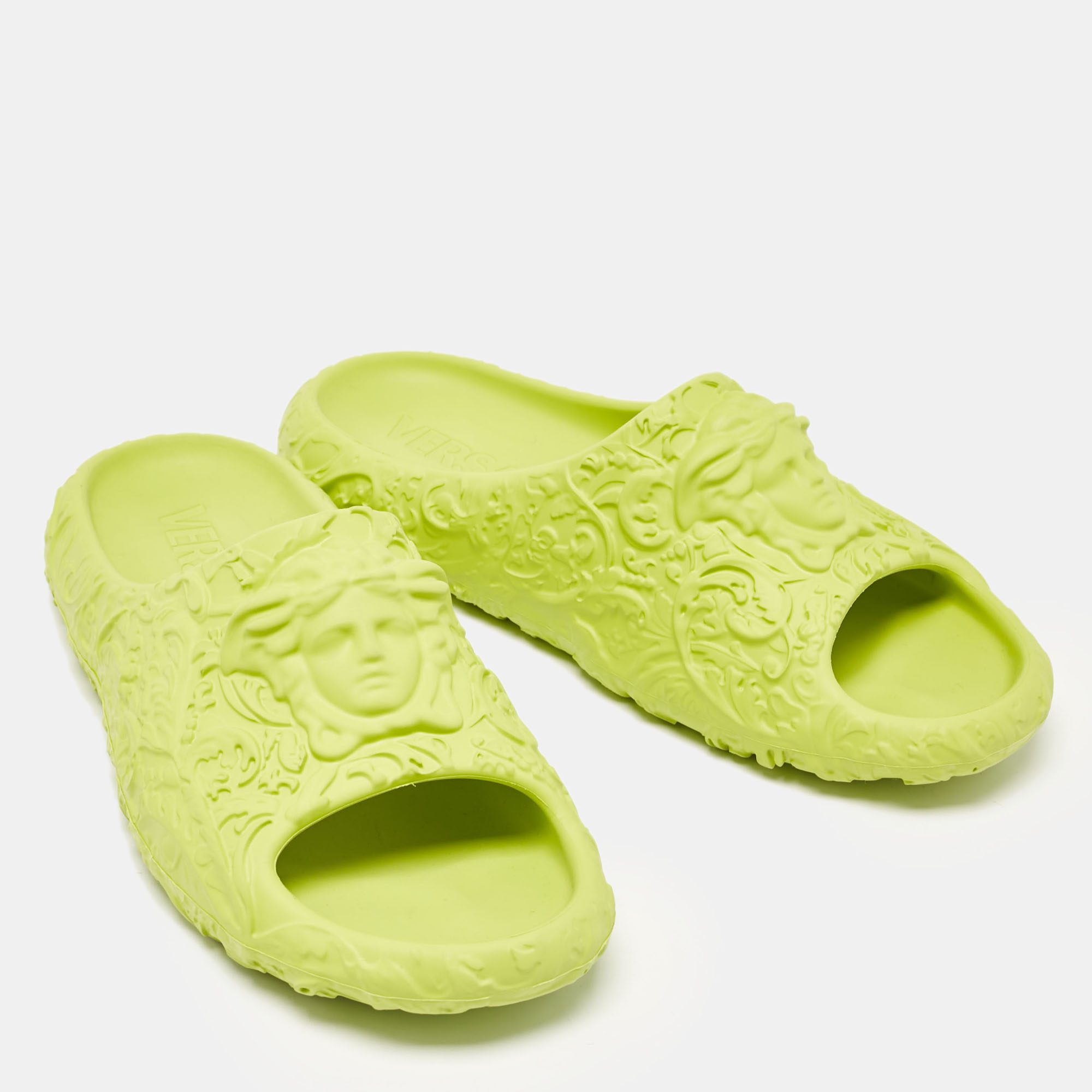 Versace Green Rubber Mules Size 46