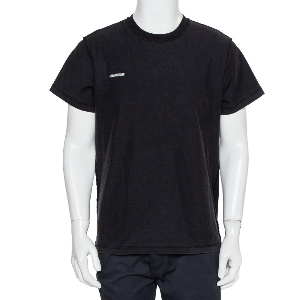 Vetements Black Cotton Inside Out Crewneck T-Shirt M