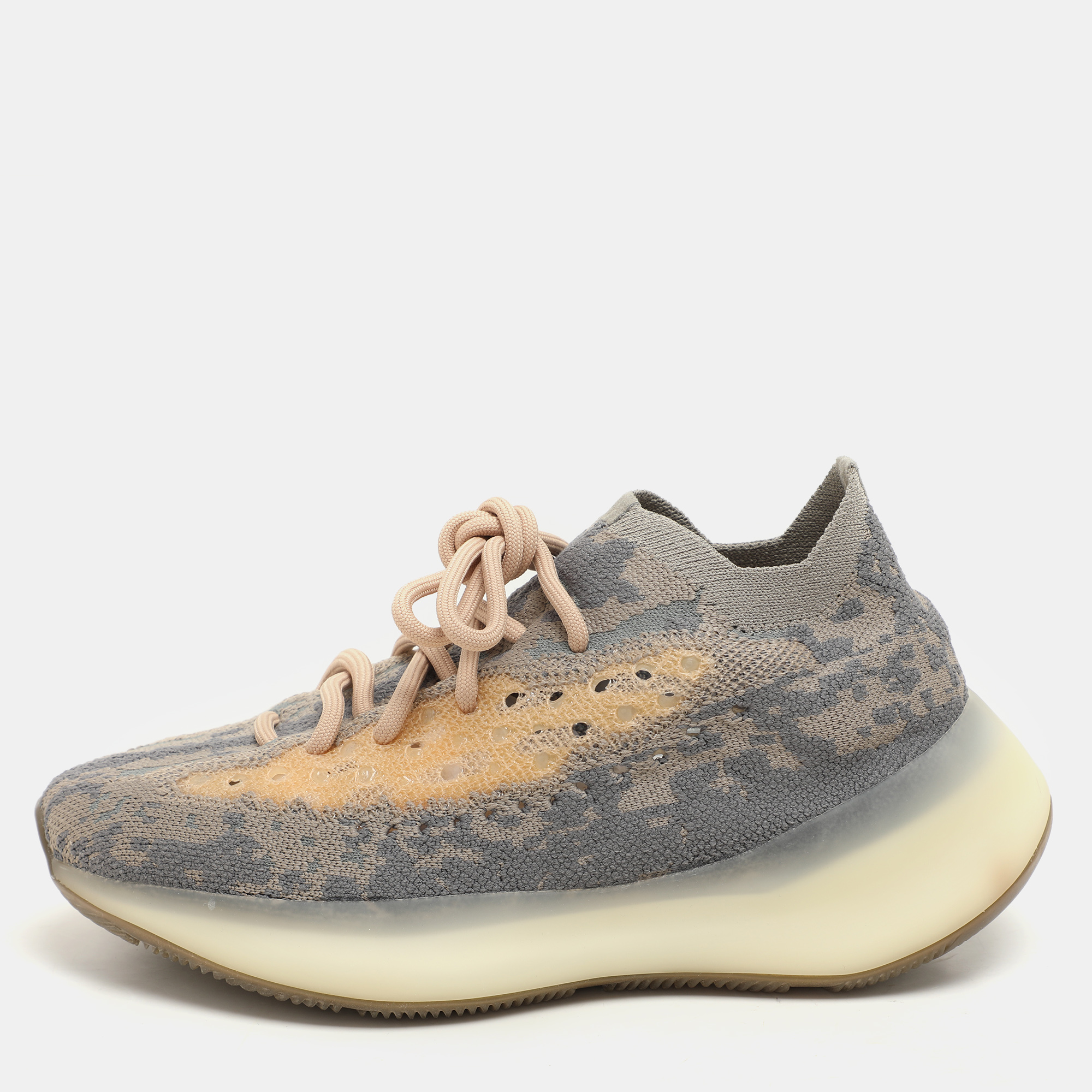 Yeezy x Adidas Grey/Beige Knit Fabric Boost 380 "Mist" Low Top Sneakers Size 38
Yeezy x Adidas Grey/Beige Knit Fabric Boost 380 "Mist" Low Top Sneakers Size 38