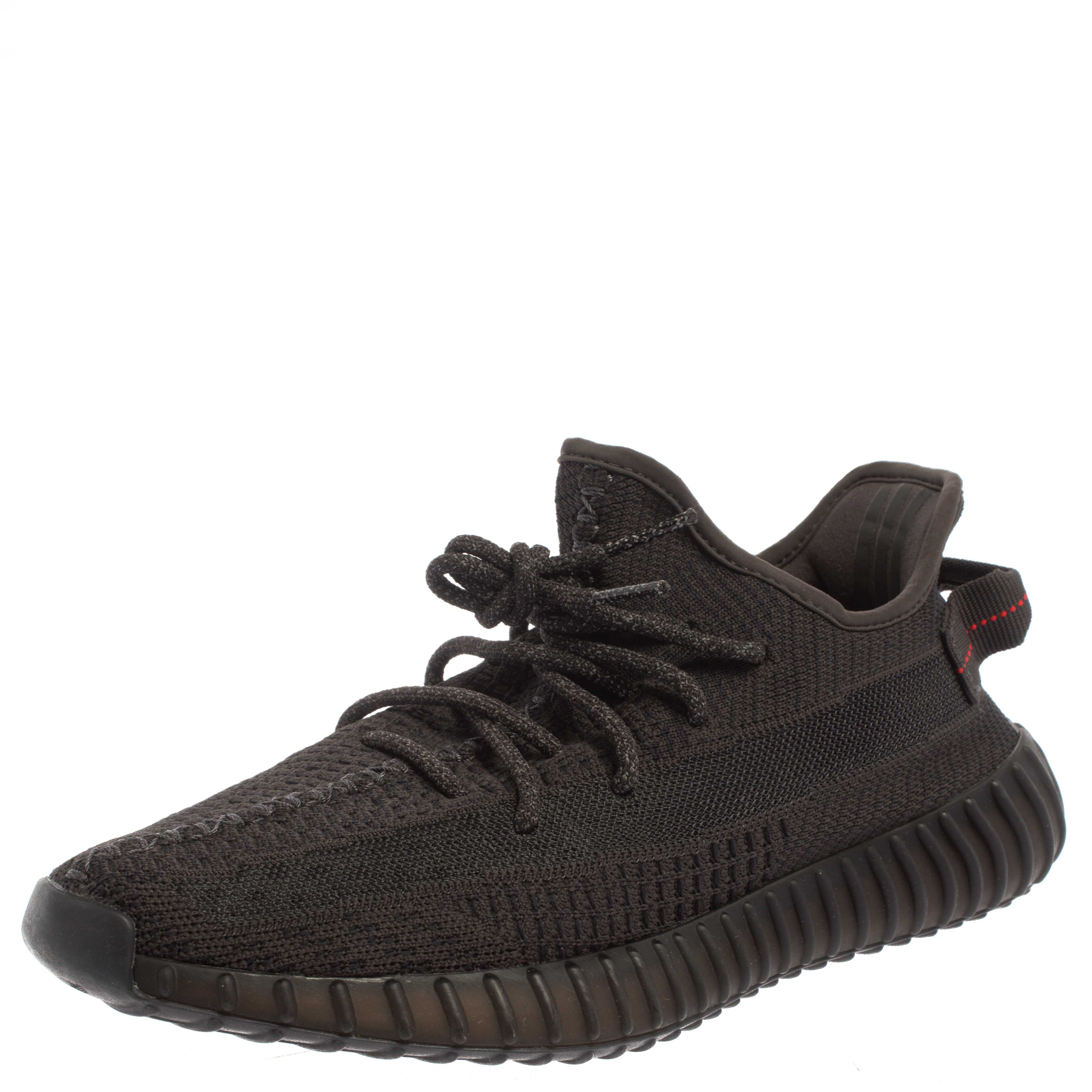 Image of Adidas Yeezy  v Cotton Knit Black Non Reflective Sneakers Size  /