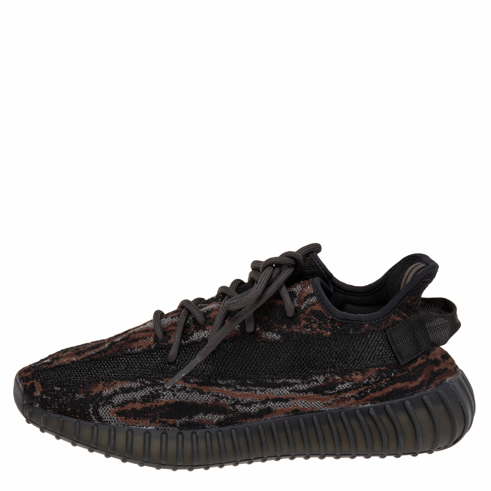 

Yeezy x adidas Boost Black/Brown Net And Knit Fabric 350 V2 MX Rock Sneakers Size, Multicolor