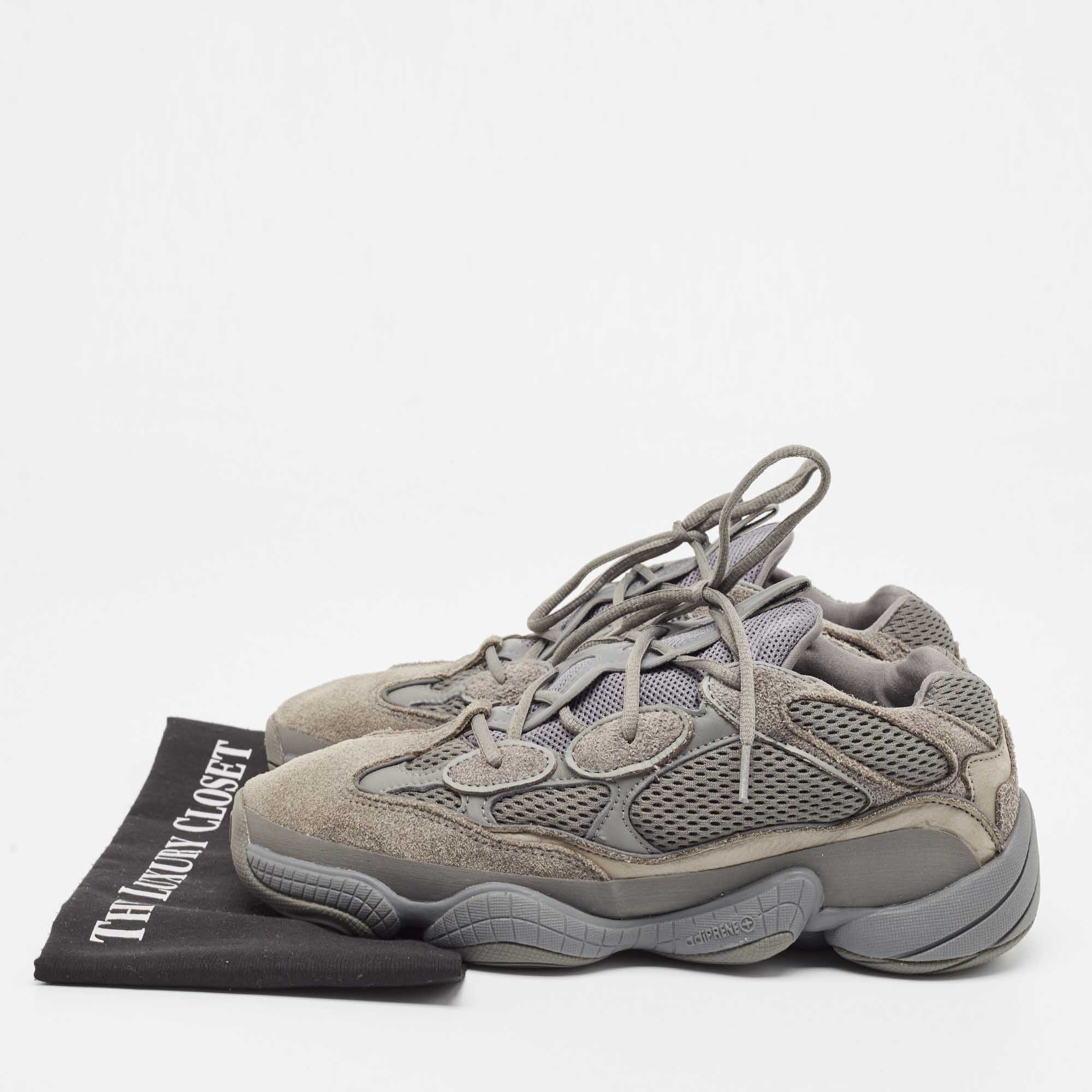 Yeezy X Adidas Grey Suede And Leather Yeezy-500 Utility- Grey Sneakers Size 43 1/3