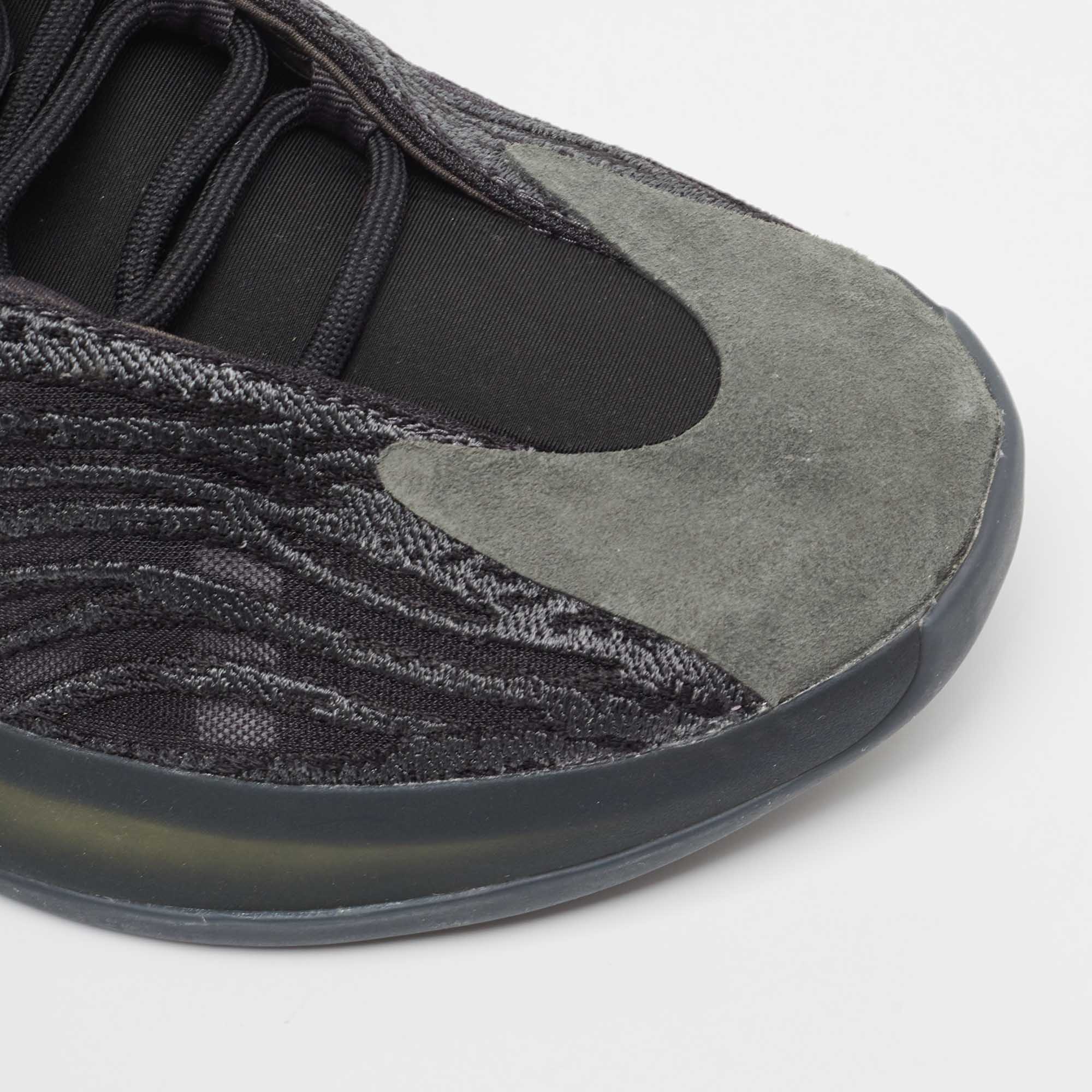 Yeezy X Adidas Black Mesh And Neoprene QNTM Onyx Sneakers Size 47 1/3