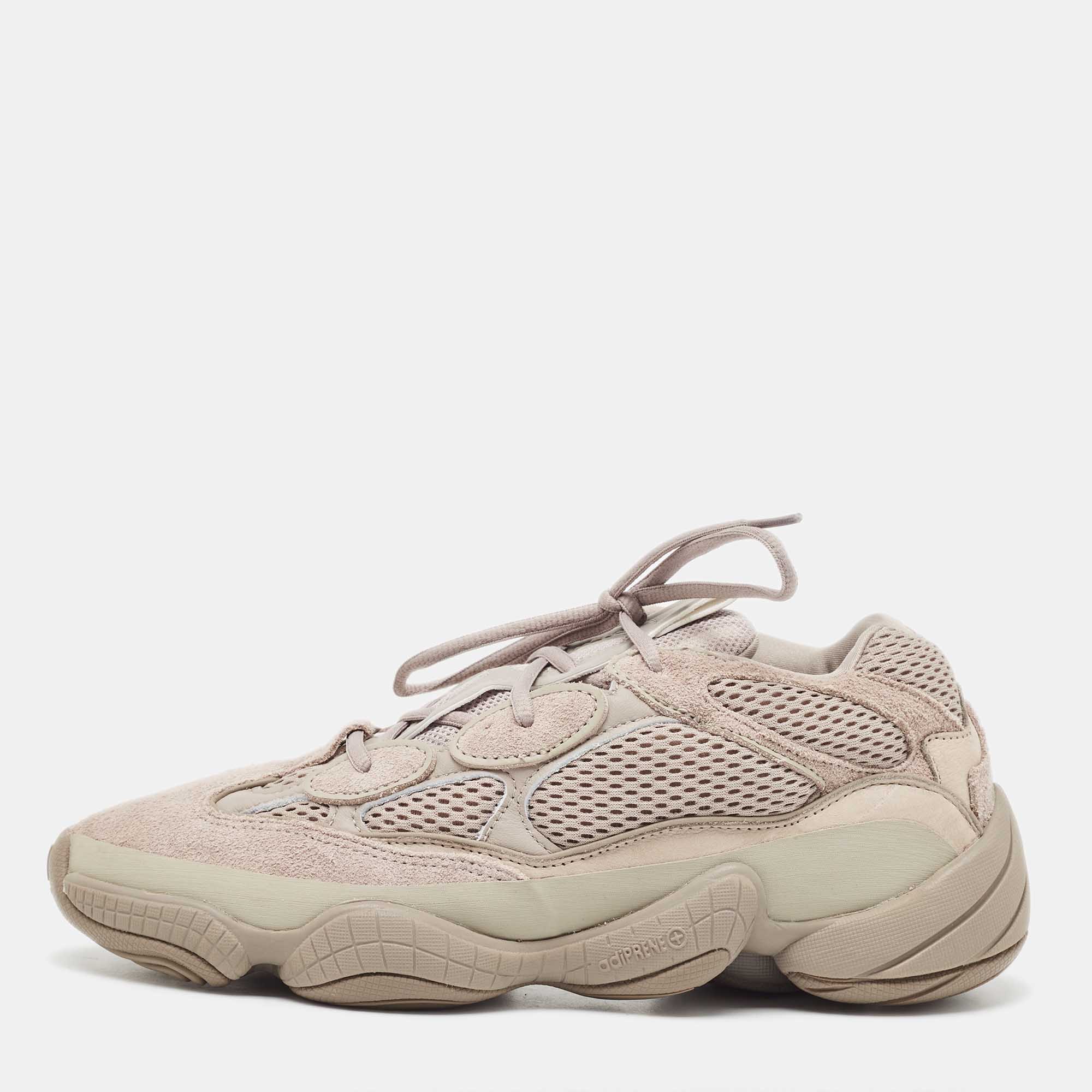 Yeezy x adidas grey suede and mesh yeezy 500 ash grey sneakers size 44 2/3