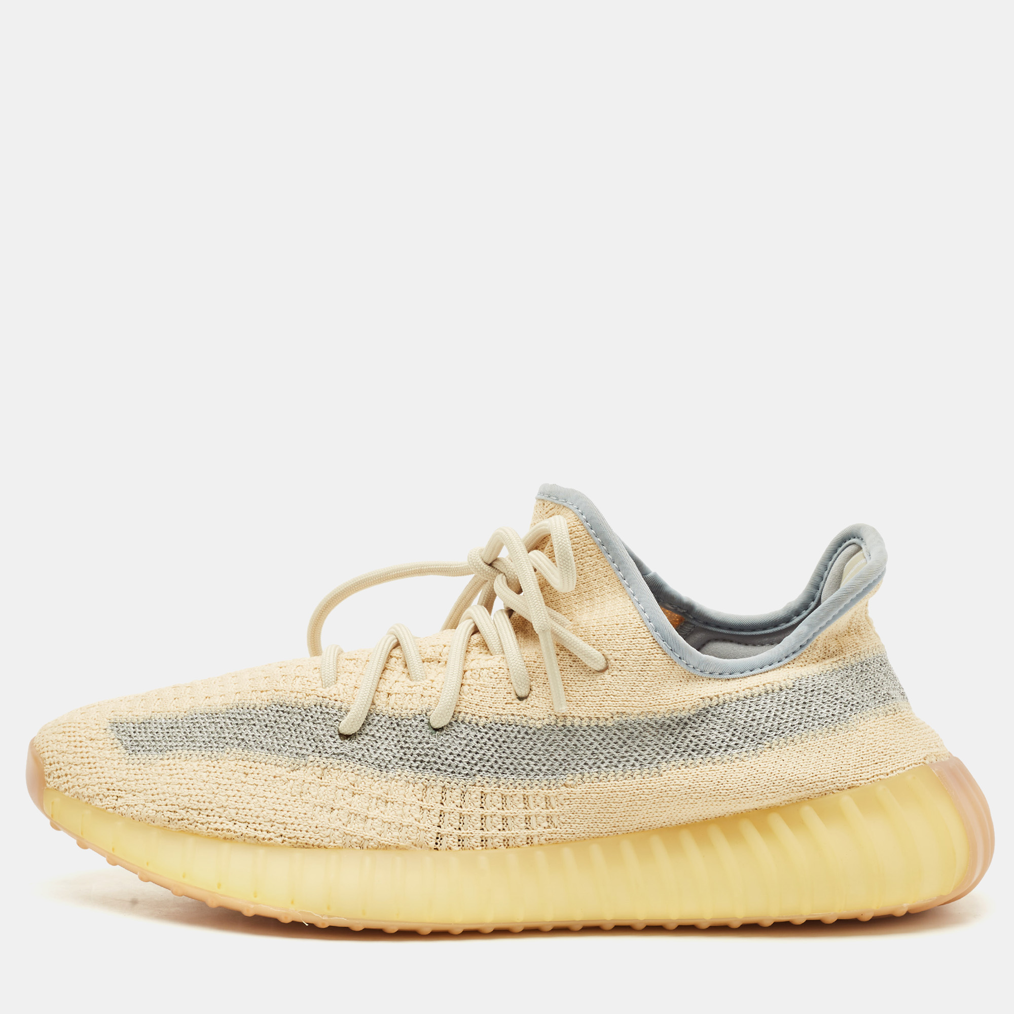 Yeezy x Adidas Beige/Blue Knit Fabric Boost 350 V2 Linen Sneakers Size 43 1/3
Yeezy x Adidas Beige/Blue Knit Fabric Boost 350 V2 Linen Sneakers Size 43 1/3