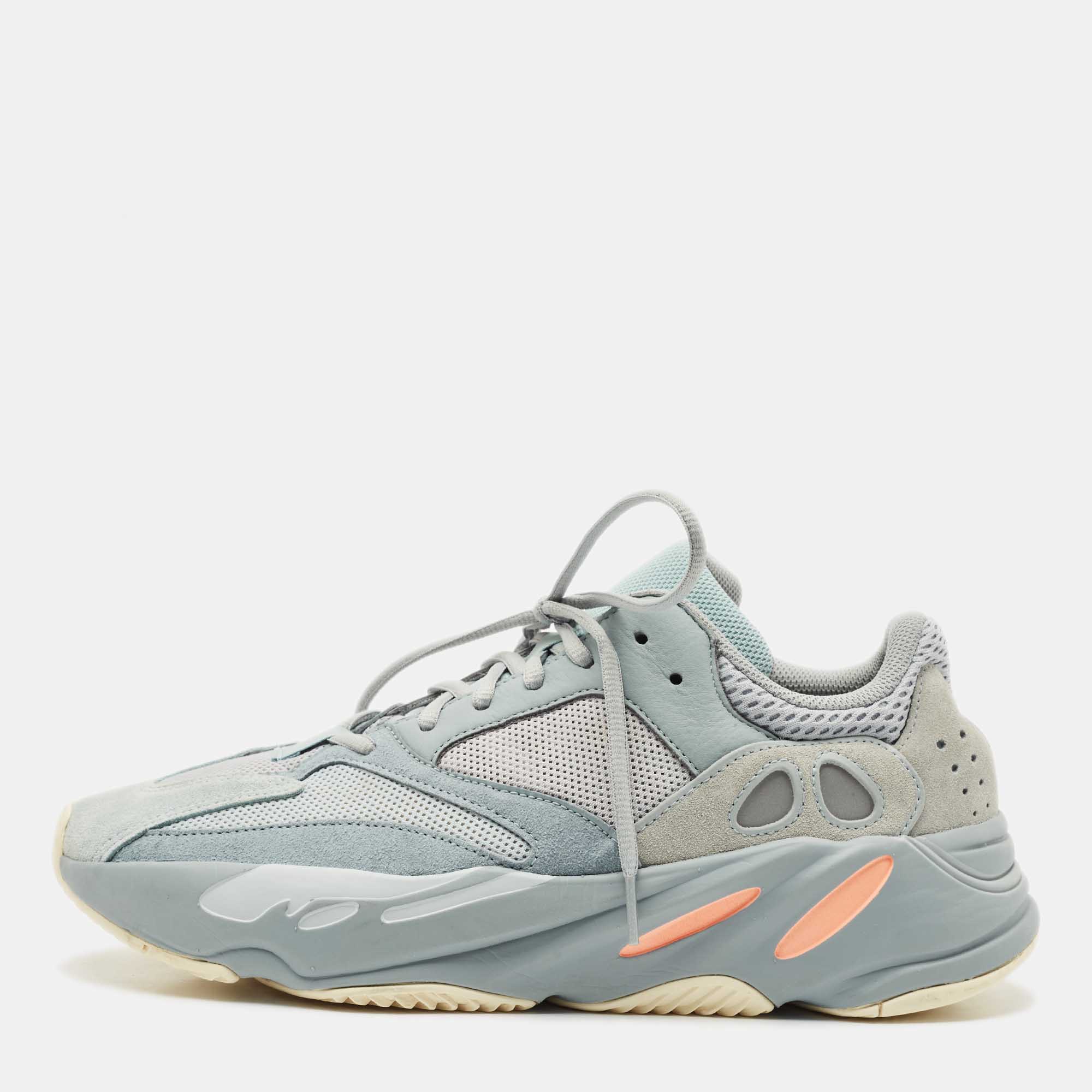 Yeezy x Adidas Grey/Blue Suede and Mesh Boost 700 Inertia Sneakers Size 44
Yeezy x Adidas Grey/Blue Suede and Mesh Boost 700 Inertia Sneakers Size 44