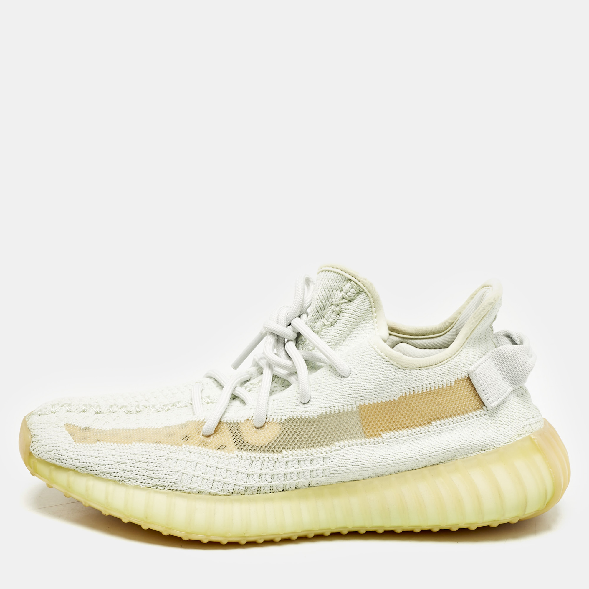 Yeezy x Adidas Light Green Knit Fabric Boost 350 V2 Hyperspace Sneakers Size 40 2/3
Yeezy x Adidas Light Green Knit Fabric Boost 350 V2 Hyperspace Sneakers Size 40 2/3