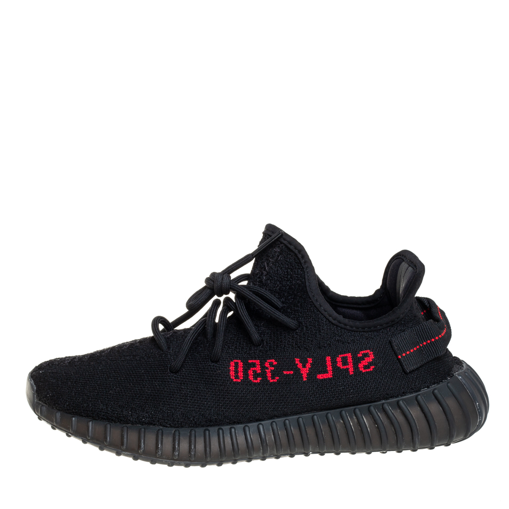 Yeezy x Adidas Black/Red Knit Fabric Boost 350 V2 Low Top Sneakers Size 1/3
Yeezy x Adidas Black/Red Knit Fabric Boost 350 V2 Low Top Sneakers Size 1/3