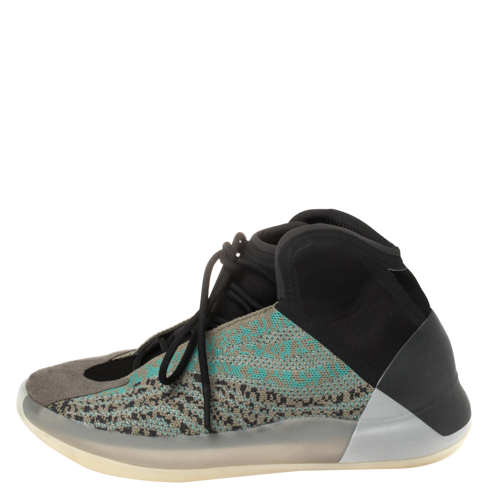 

Yeezy x Adidas Teal Blue/Grey Cotton Knit Quantum Sneaker Size 46 2/3