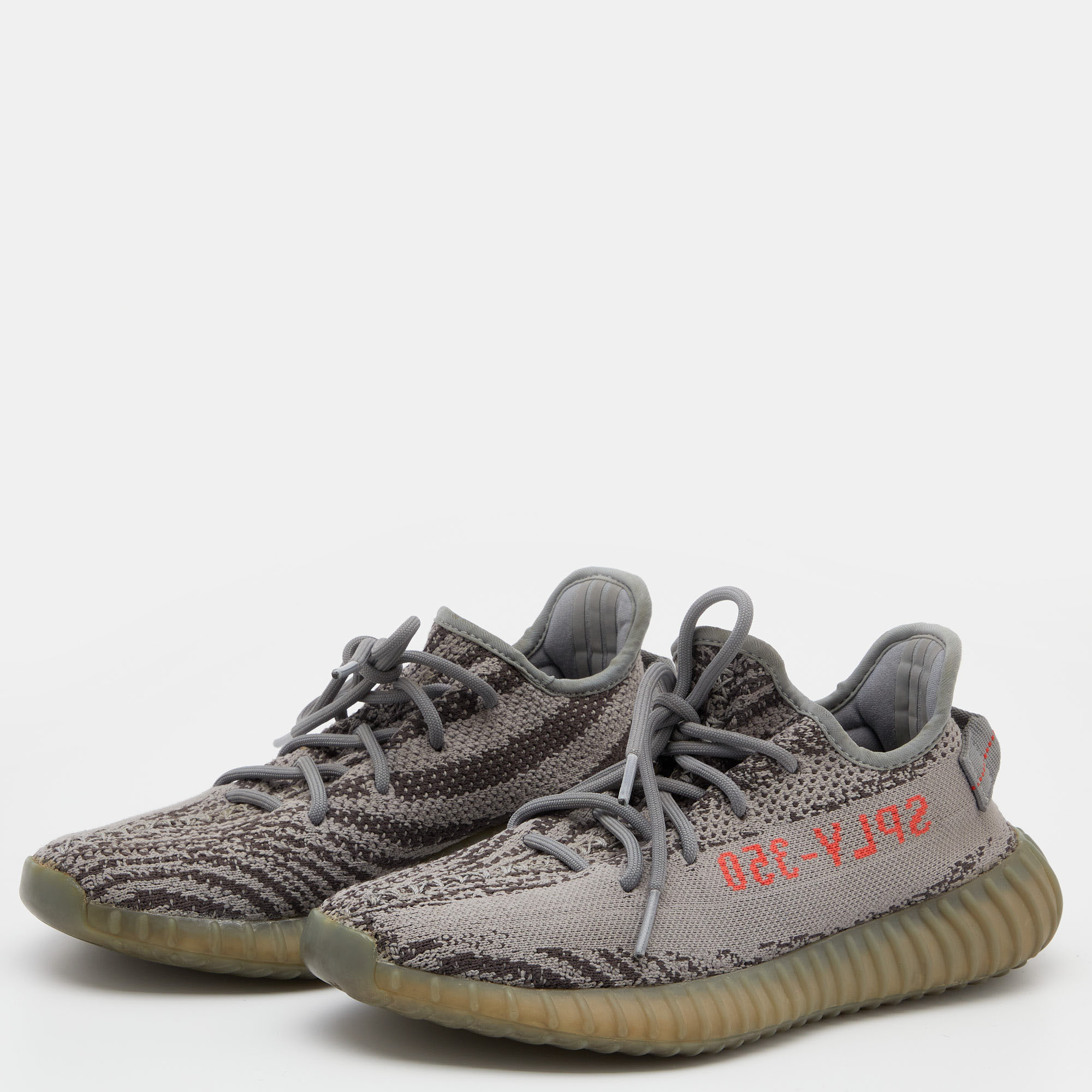 

Yeezy x Adidas Grey Knit Fabric Boost 350 V2 Beluga 2.0 Sneakers Size 40 2/3