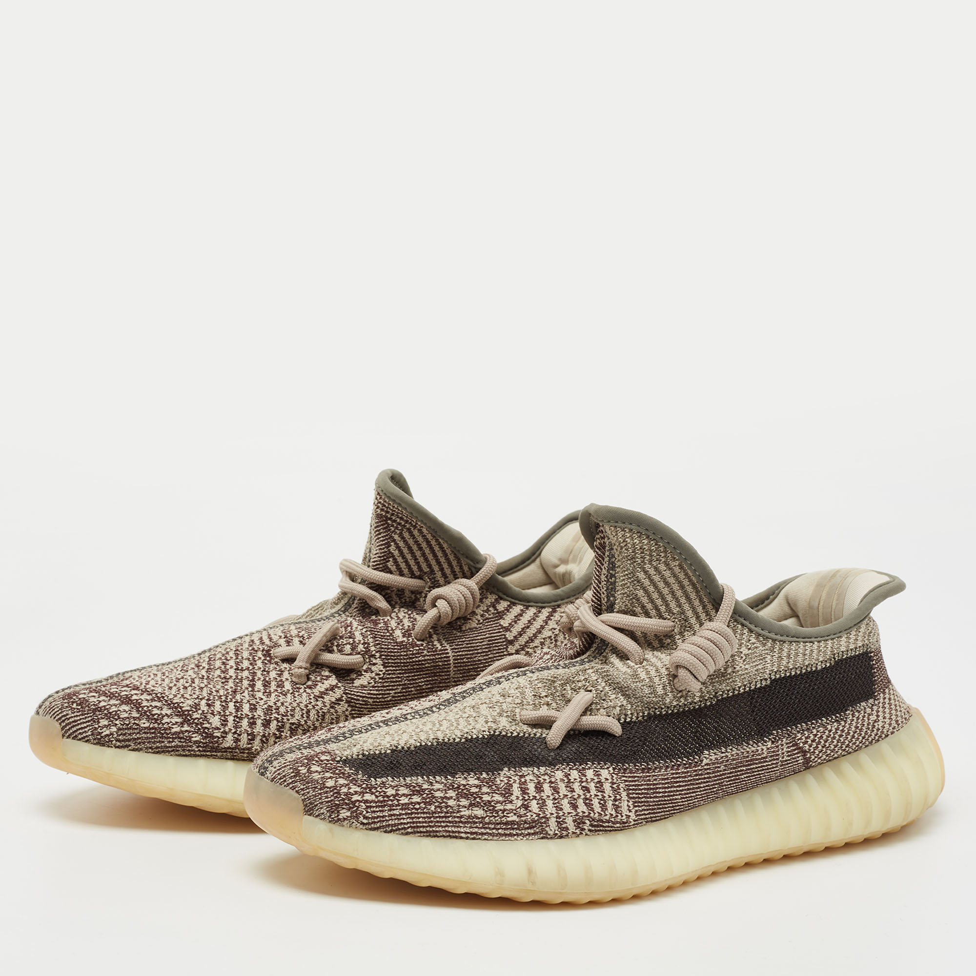 

Yeezy x Adidas Beige/Brown Knit Fabric Boost 350 V2 Zyon Sneakers Size 42 2/3