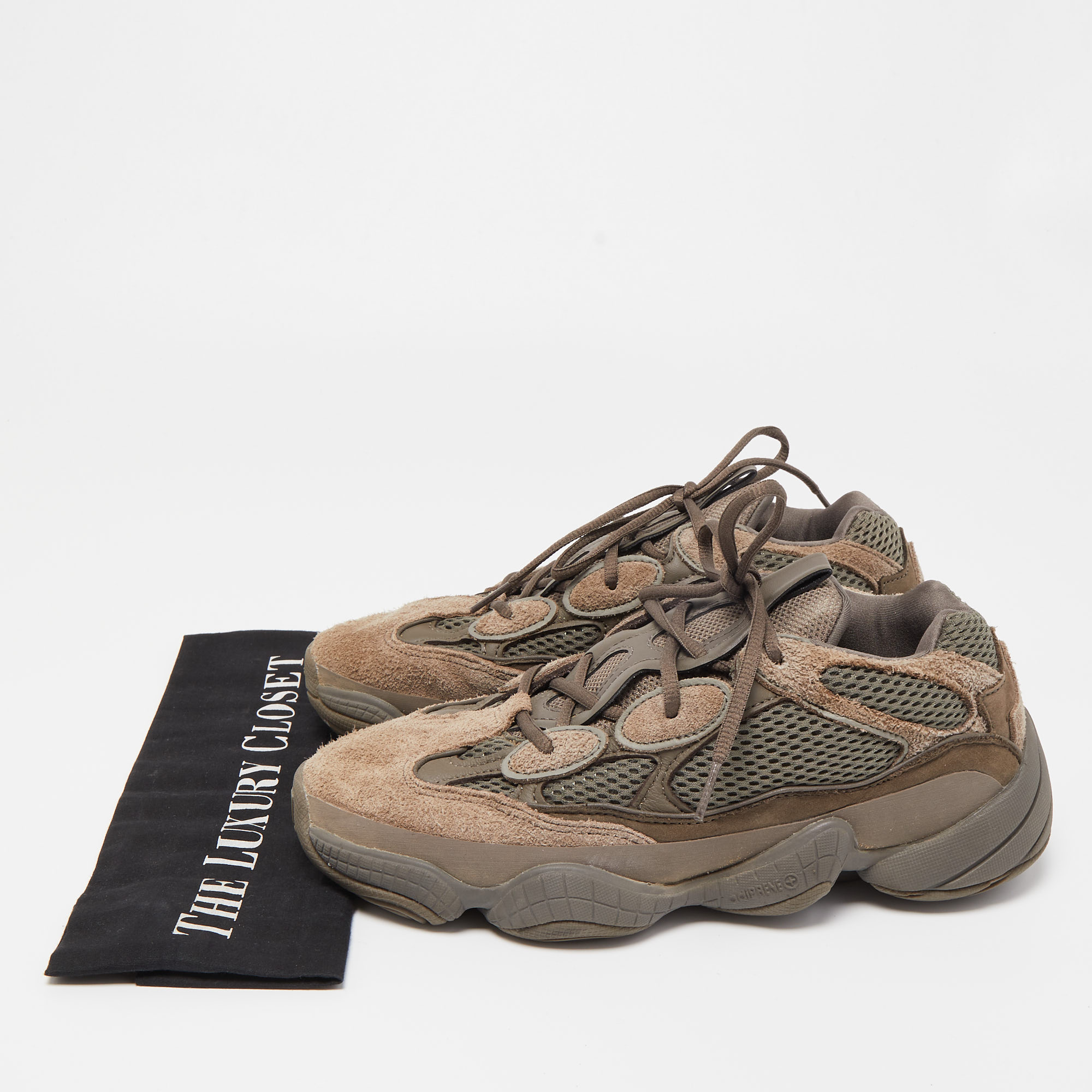 Yeezy X Adidas Brown Suede And Mesh Yeezy 500 Clay Sneakers Size 40 2/3