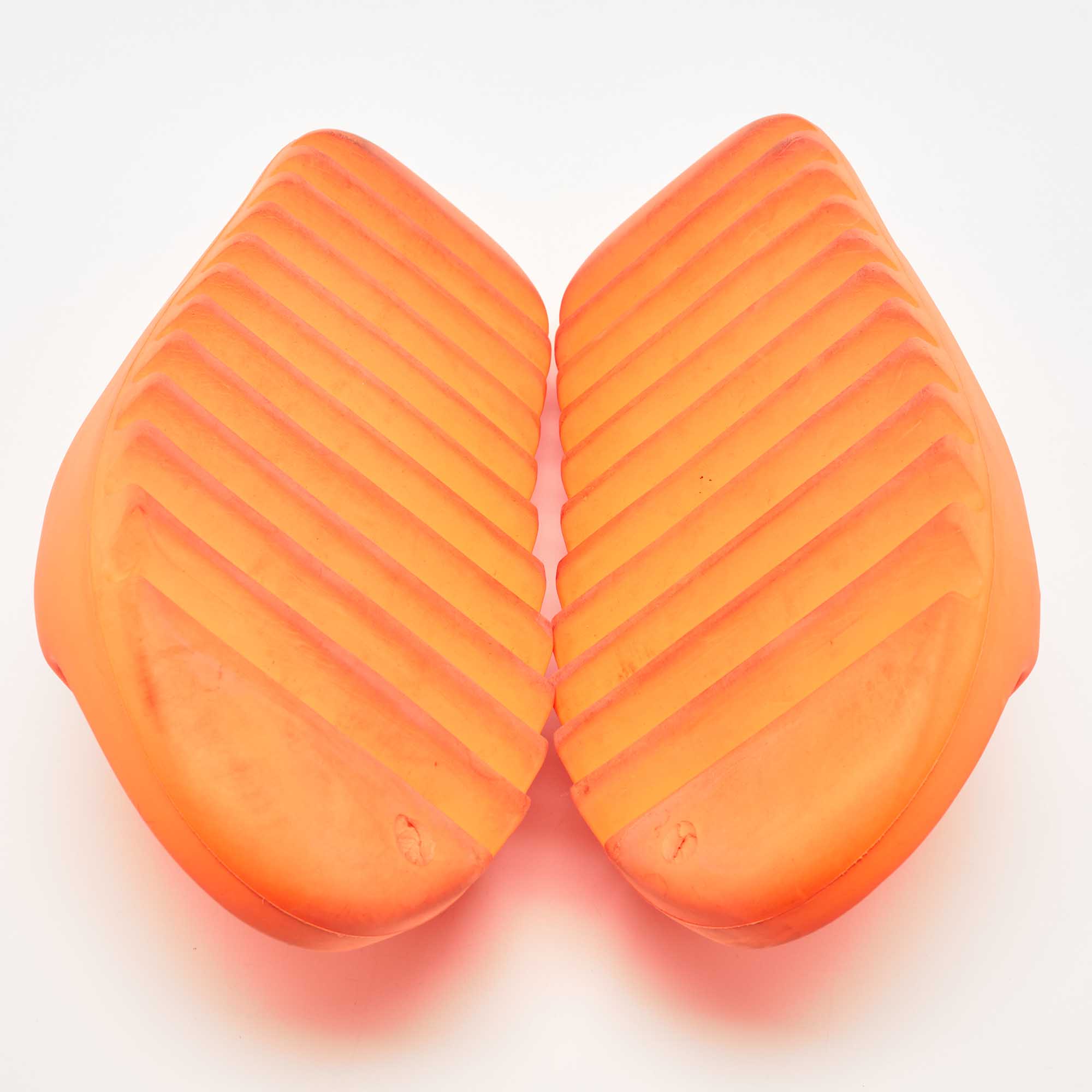 Yeezy X Adidas Orange Rubber Enflame Slides Size 45 1/3