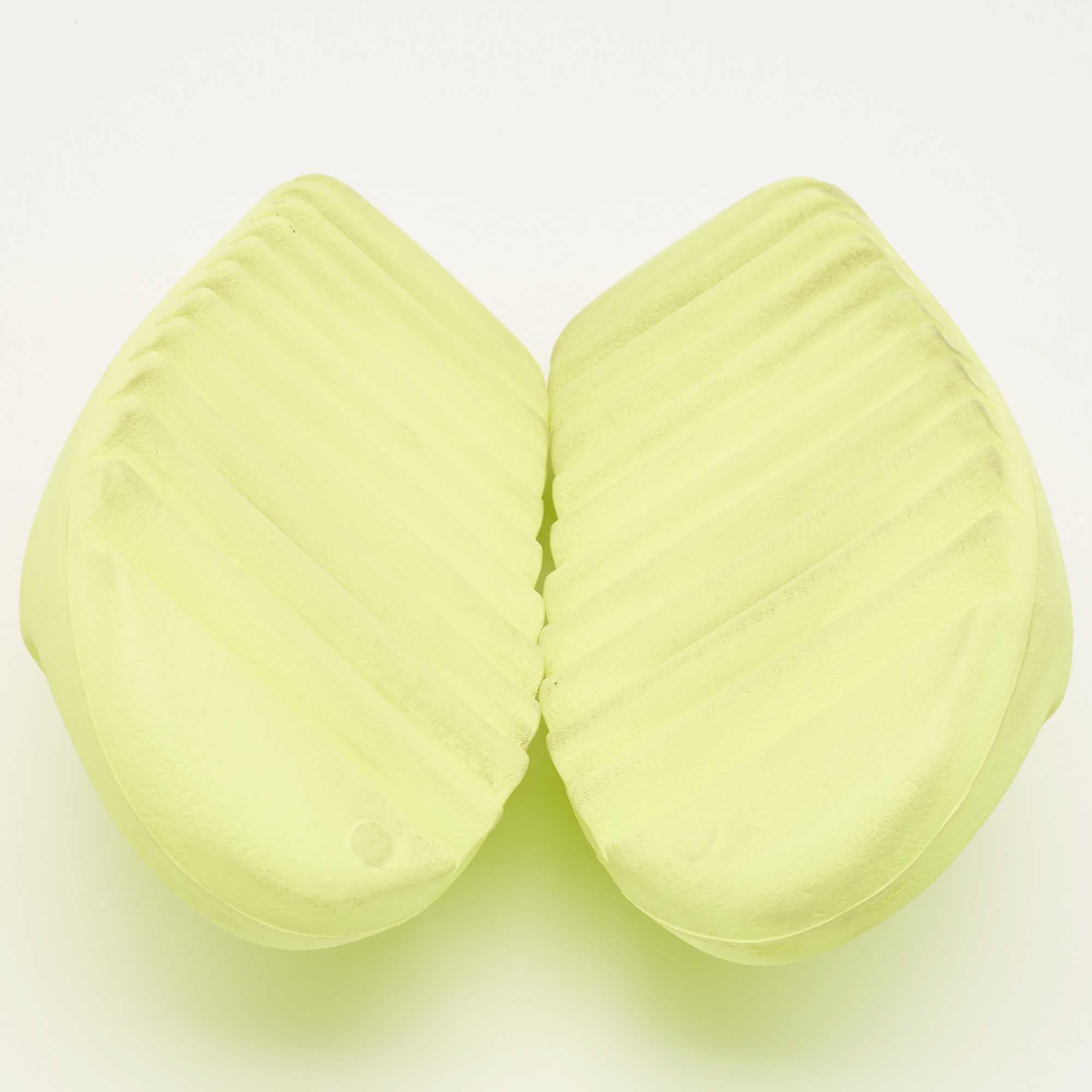 Yeezy X Adidas Neon Green Rubber Glow Green Slides Size 44 1/2