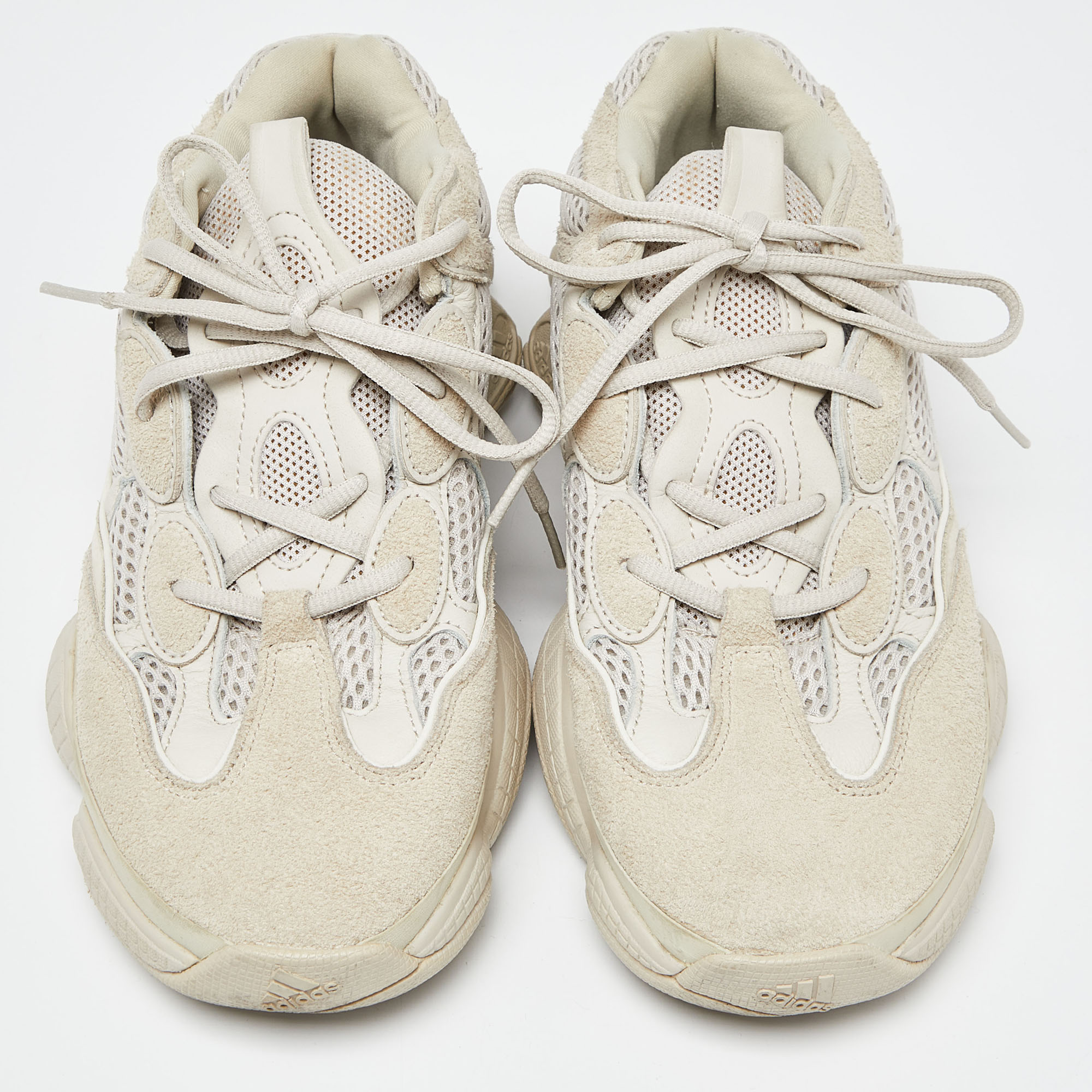 Yeezy X Adidas Cream Suede And Mesh Yeezy 500 Blush Sneakers Size 42