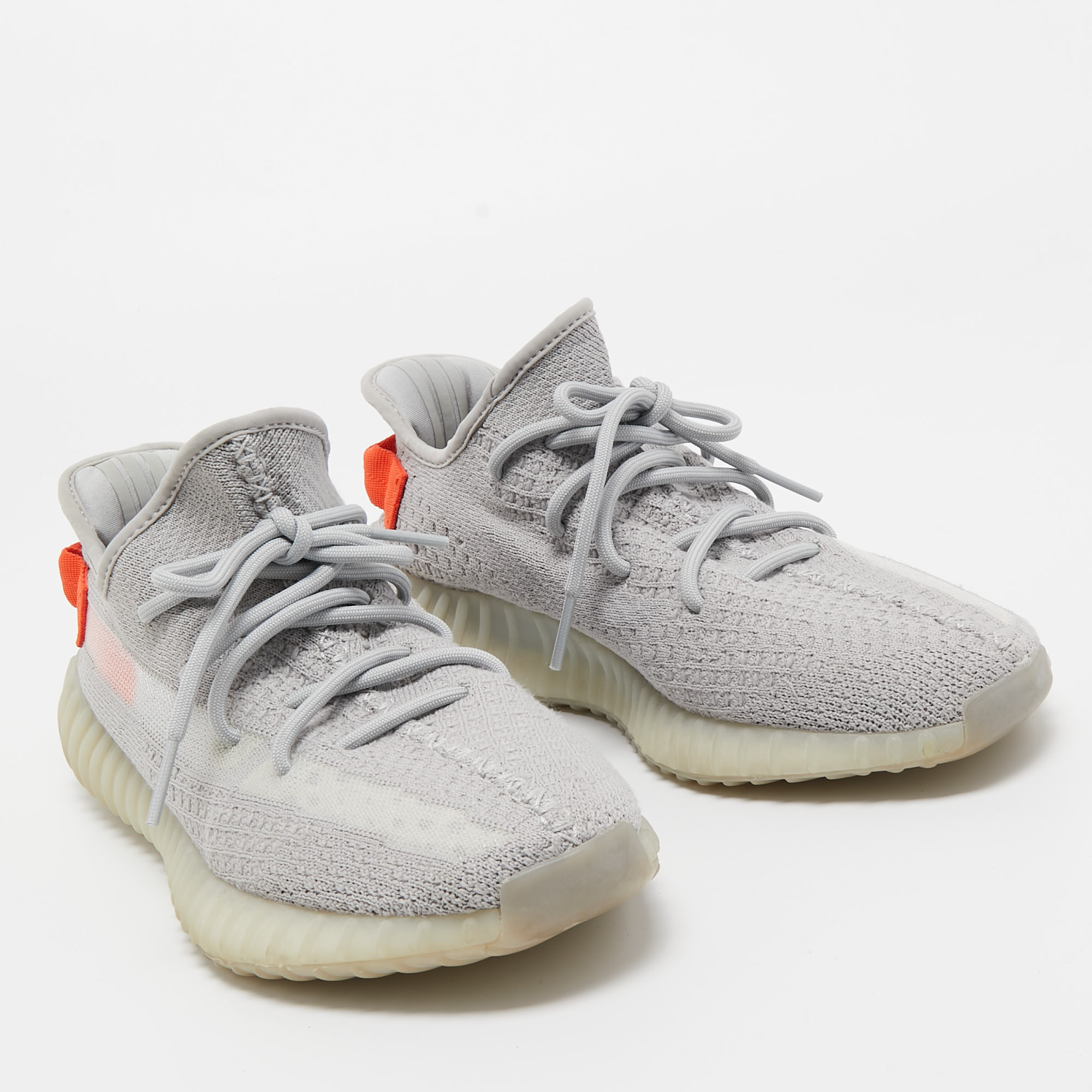 Adidas X Yeezy Grey Knit Fabric Boost-350-v2-tail-light Sneakers Size 43 1/3