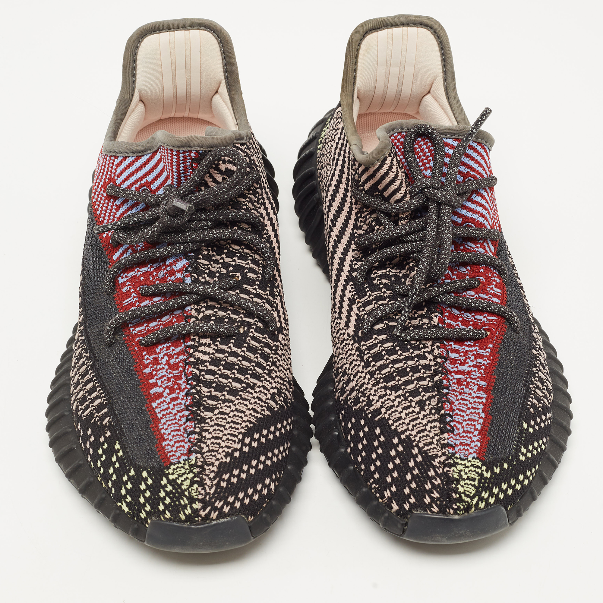 Yeezy X Adidas Multicolor Knit Fabric  Boost 350 V2 Yecheil (Non-Reflective) Sneakers Size 42