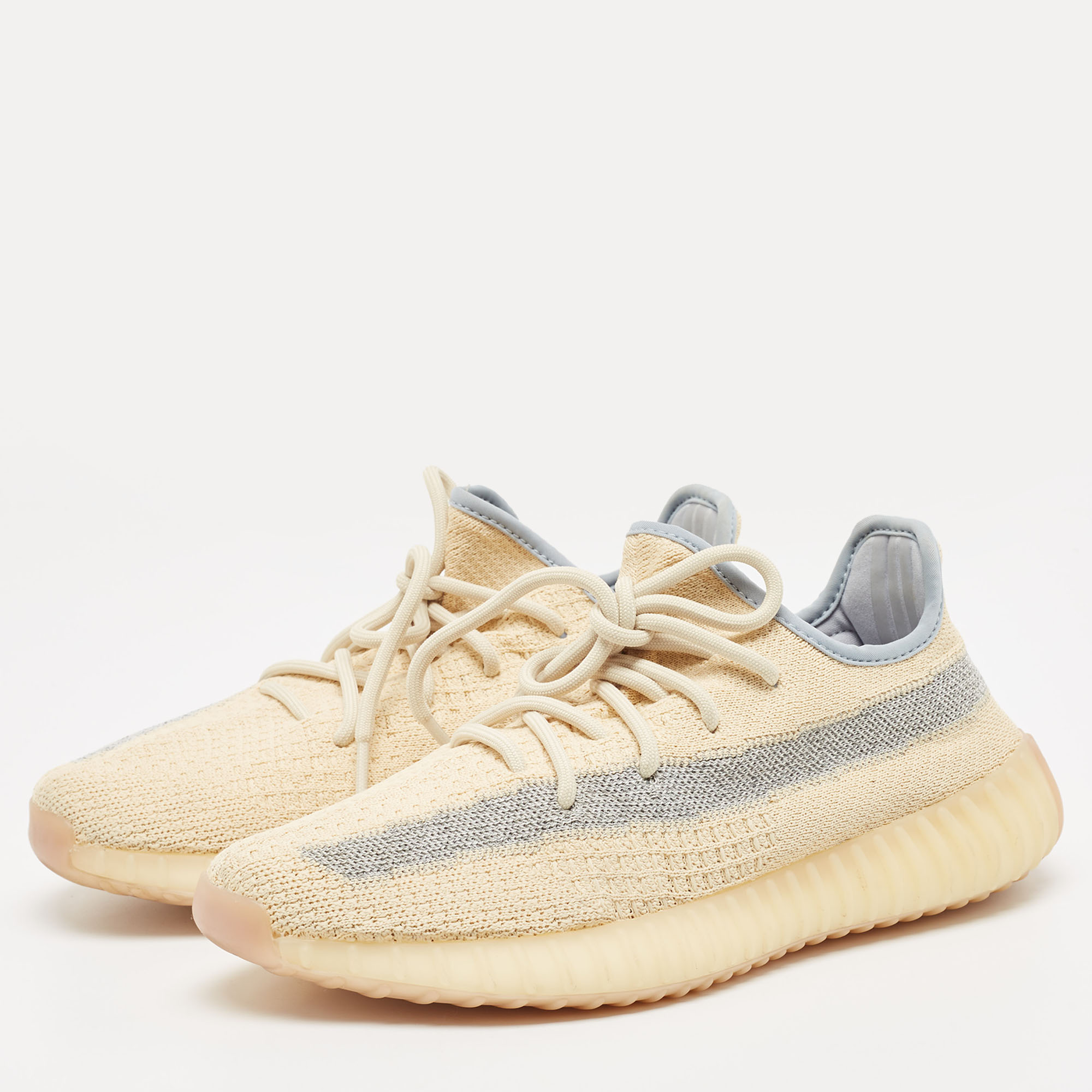 Yeezy x Adidas Beige/Grey Knit Fabric Boost 350 V2 Linen Sneakers Size 1/3
Yeezy x Adidas Beige/Grey Knit Fabric Boost 350 V2 Linen Sneakers Size 1/3