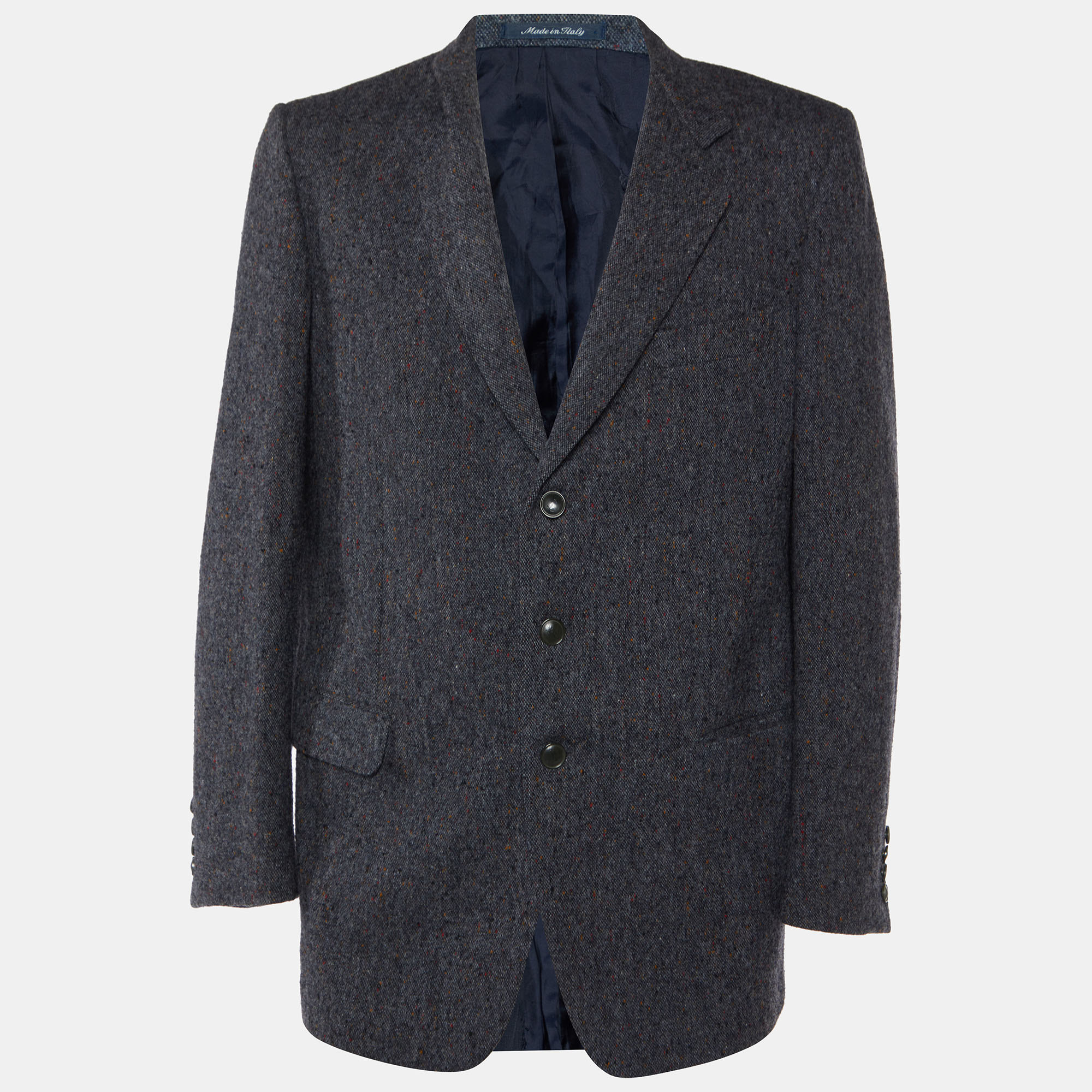 Yves saint laurent homme vintage grey wool button front jacket xxl