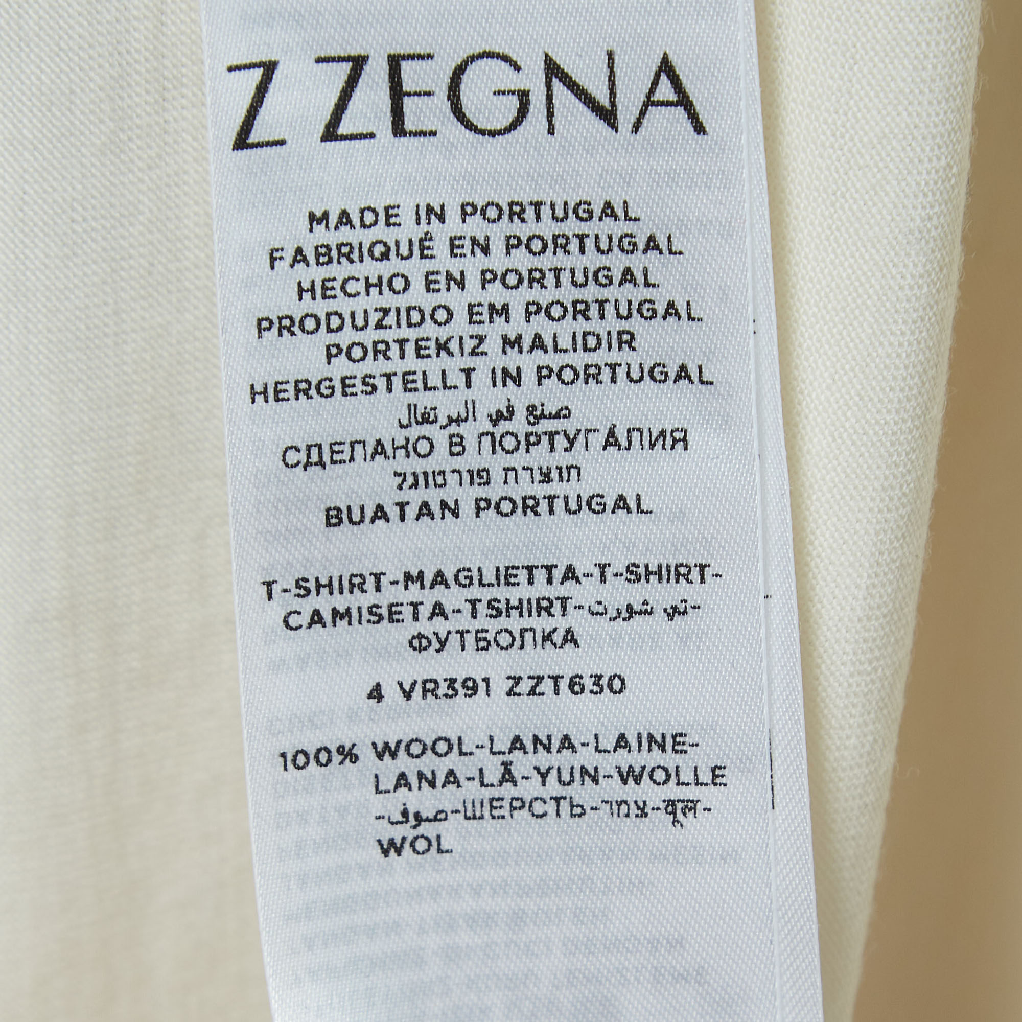 Z Zegna White Jersey Graphic T-Shirt M