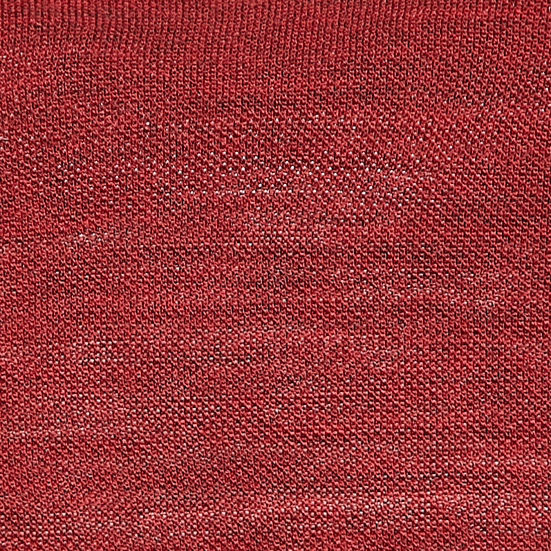 Z Zegna Dark Red Wool Round Neck T-Shirt XXL