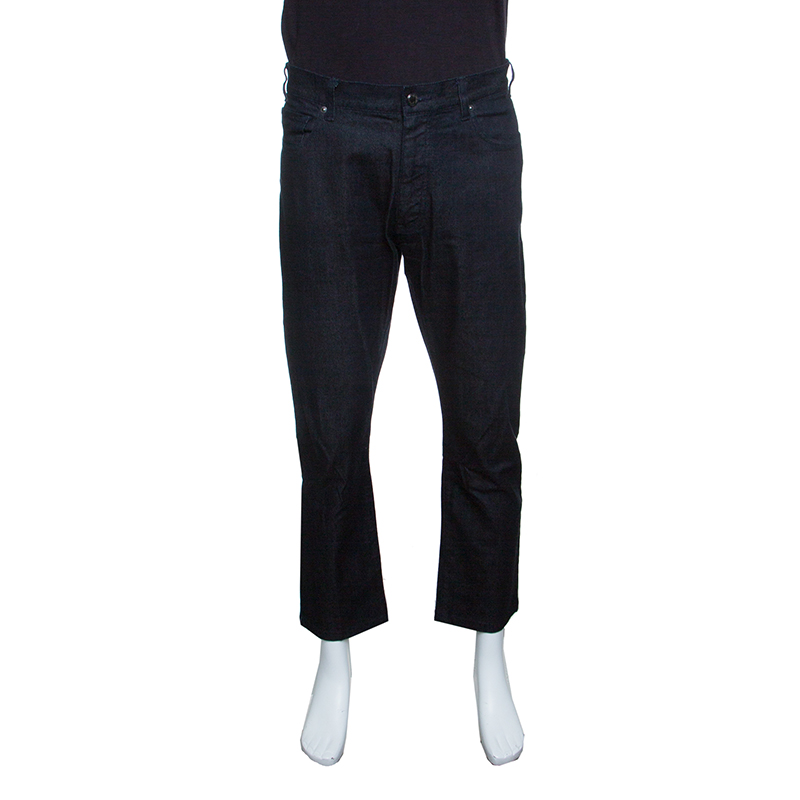 Image of Z Zegna Indigo Dark Wash Denim Regular Fit Jeans L