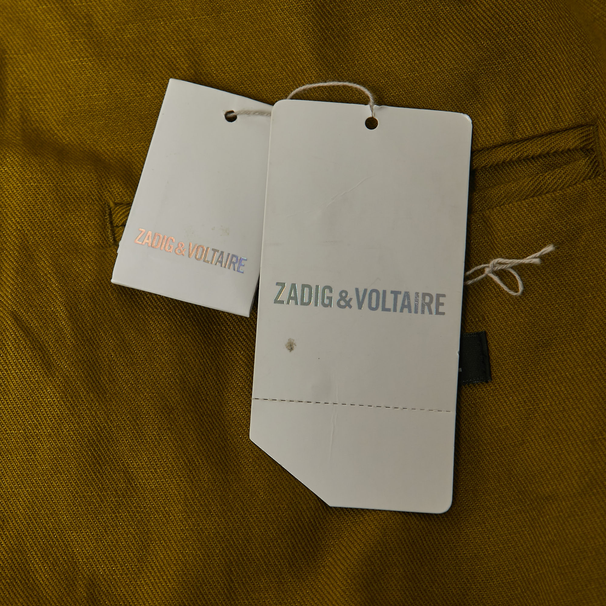 Zadig & Voltaire Green Linen Blend Single-Breasted Blazer S