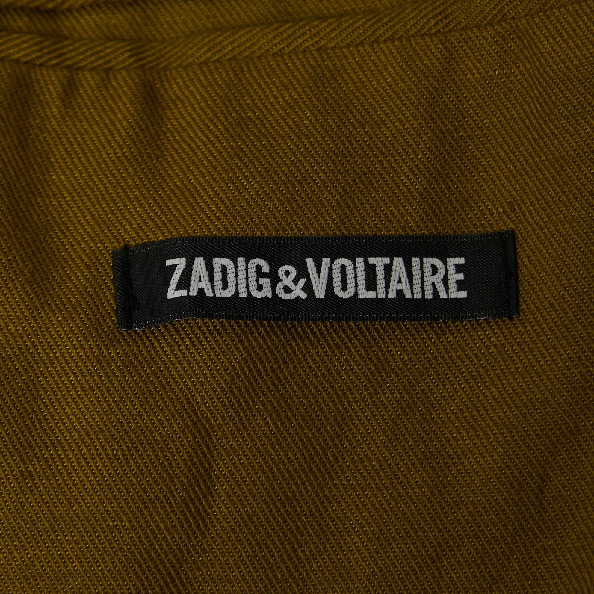 Zadig & Voltaire Green Linen Blend Single-Breasted Blazer S