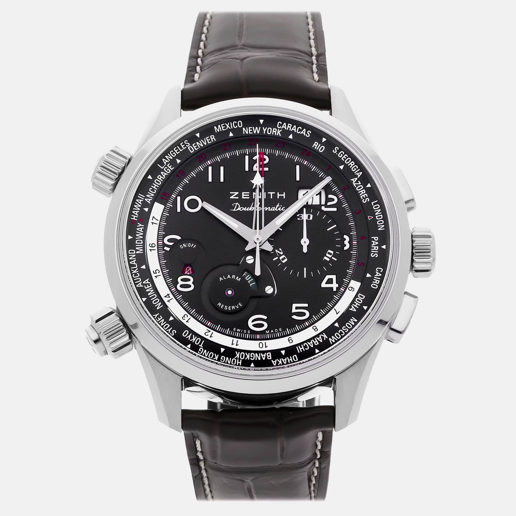 Pre-Owned Zenith El Primero Pilot Doublematic 03.2400.4046/21.C721, Black
Pre-Owned Zenith El Primero Pilot Doublematic 03.2400.4046/21.C721, Black