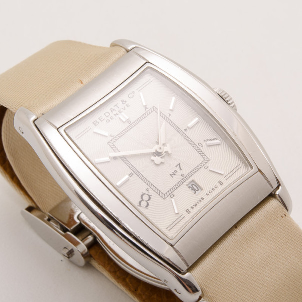 Bedat &amp; Co. No. 7 Silver Dial Women's Leather Watch Cream