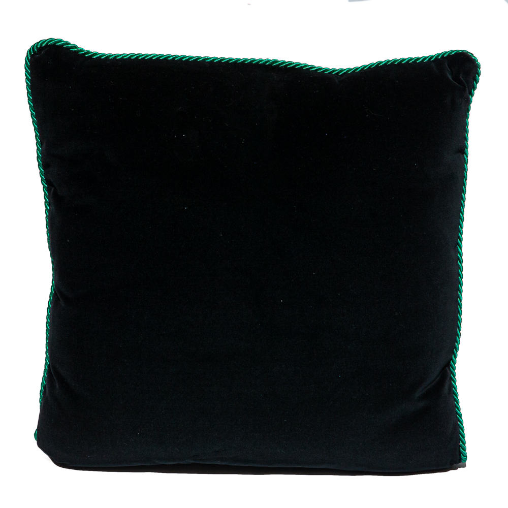 Versace Medusa Green & Black Cotton & Velvet Cushion 
Versace Medusa Green & Black Cotton & Velvet Cushion