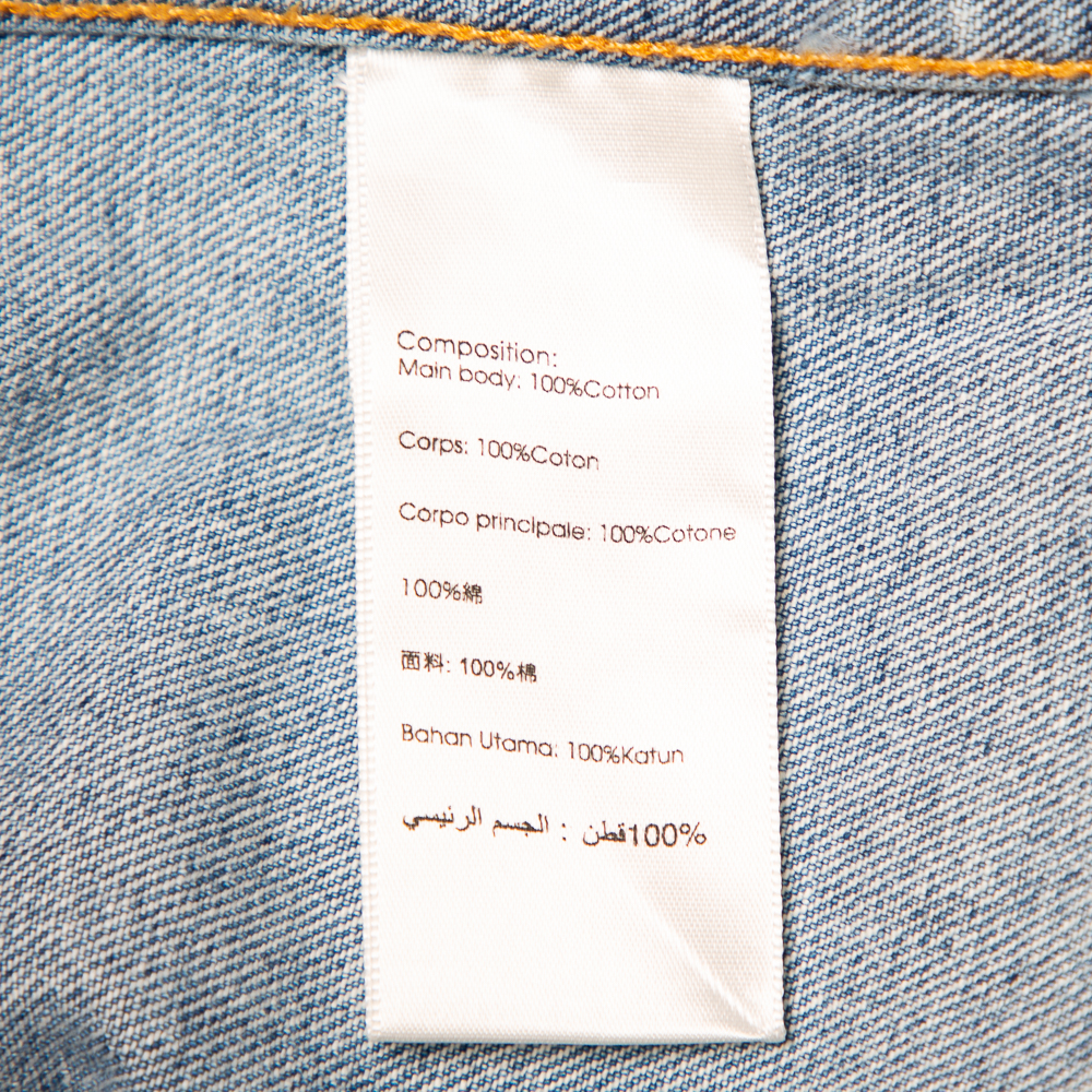 3.1 Phillip Lim Blue Light Wash Denim Asymmetric Button Front Sleeveless Mini Dress M