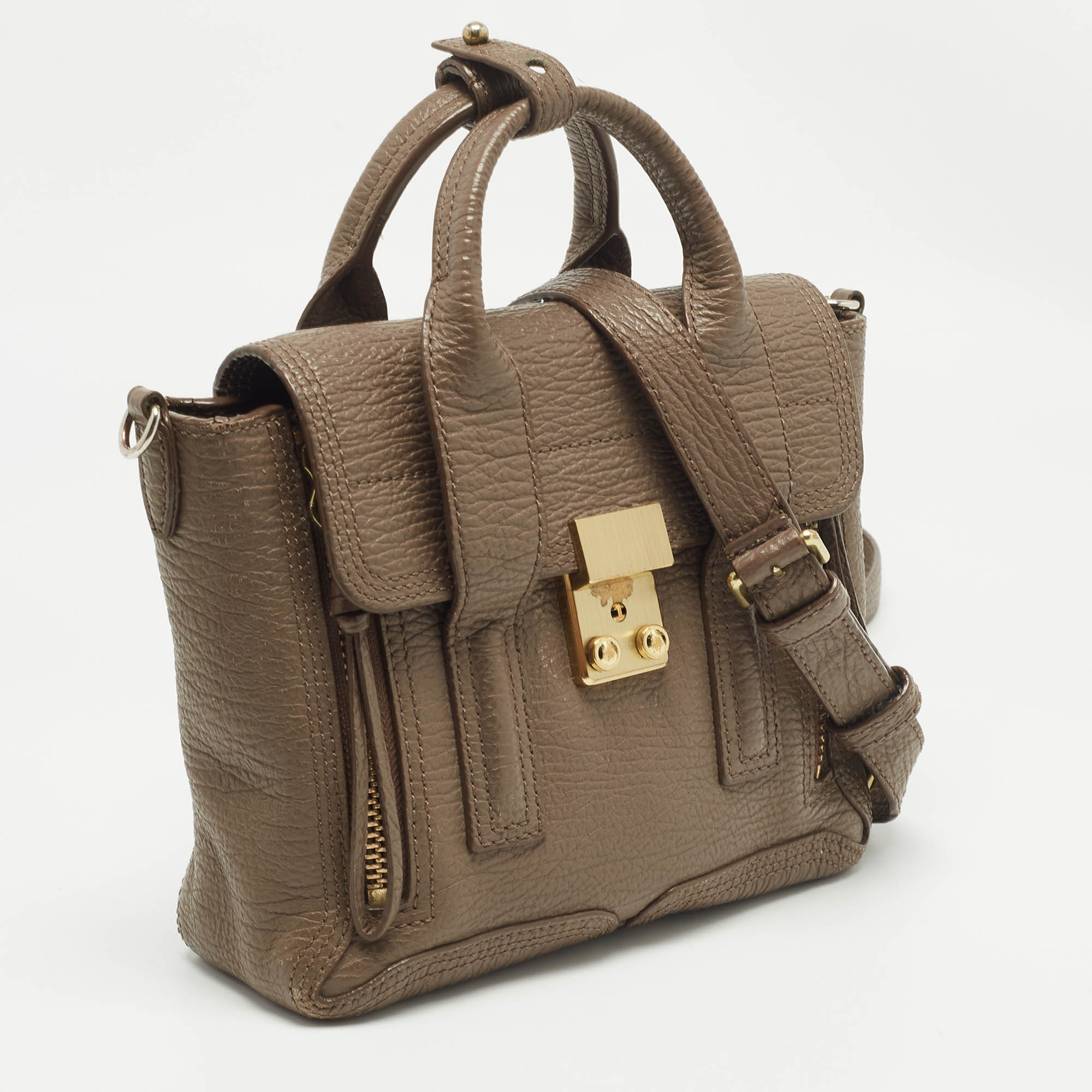 3.1 Phillip Lim Beige Leather Pashli Satchels