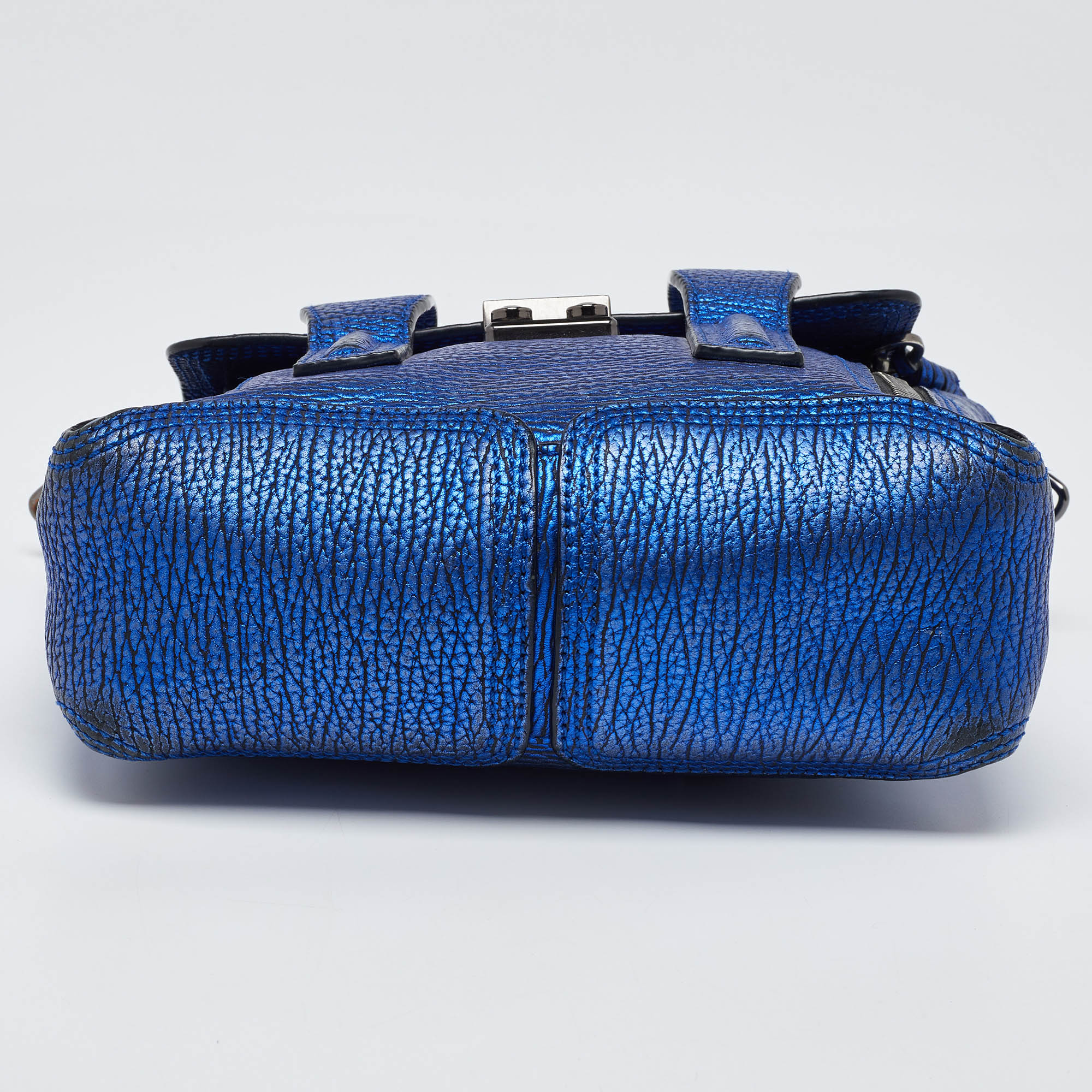 3.1 Phillip Lim Blue Leather Mini Pashli Satchel