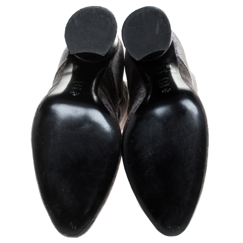 3.1 Phillip Lim Green Velvet Kyoto Ankle Boots Size 36.5