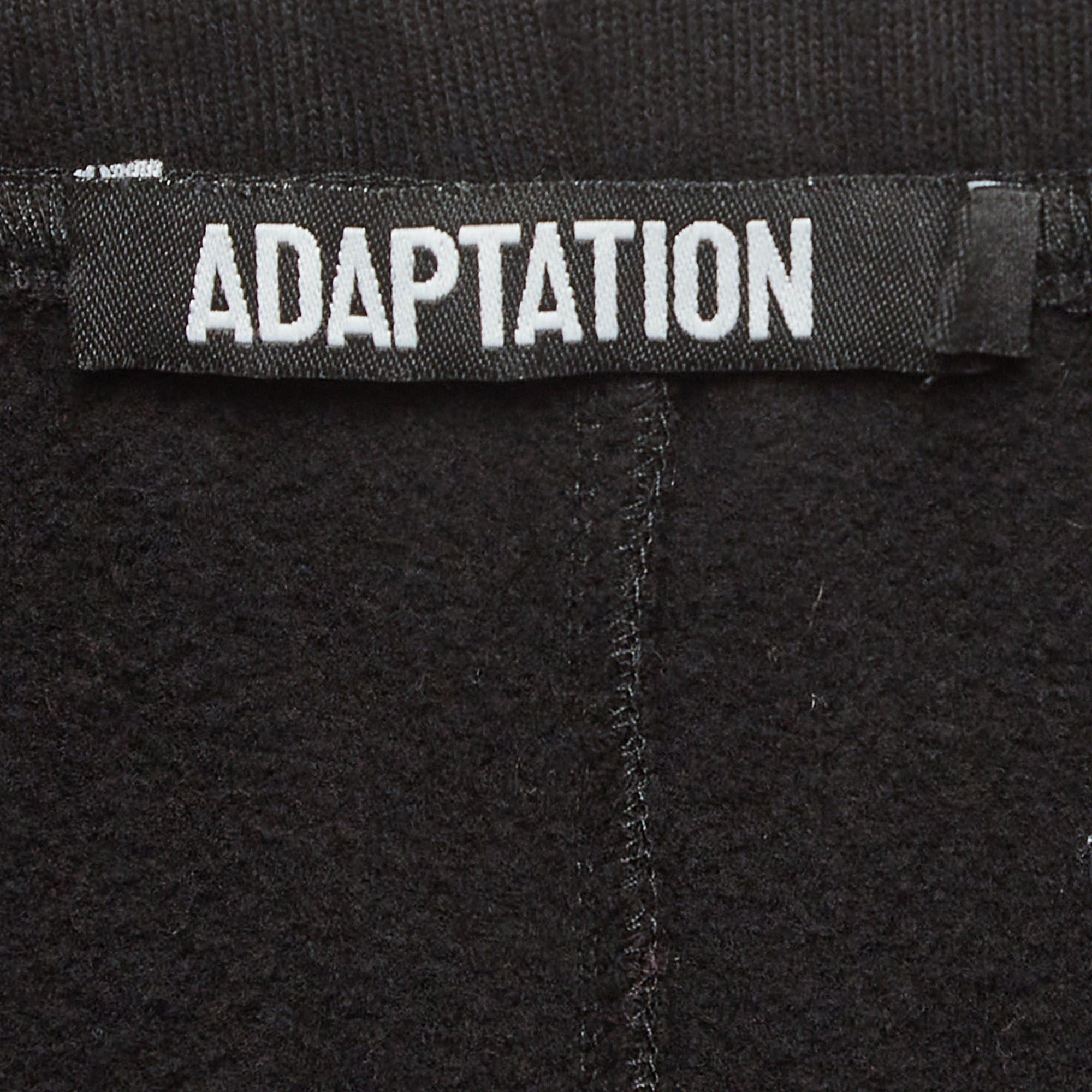 Adaptation Black Printed Cotton Knit Sweatpants M