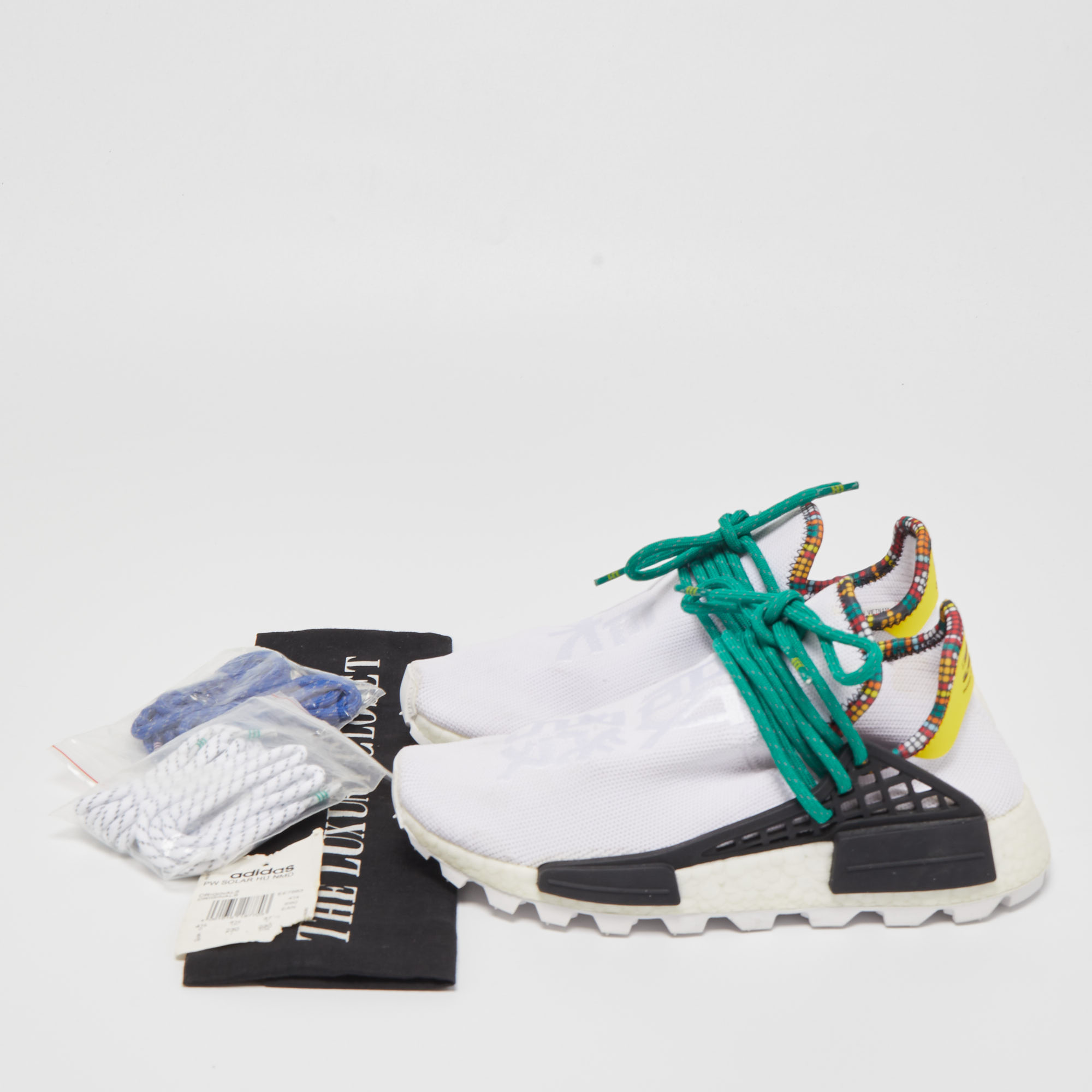Pharrell Williams X Adidas White Fabric Human Body NMD Sneakers Size 37 1/3