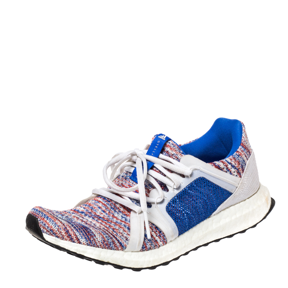 Image of Adidas x Stella McCartney Multicolor Knit Parley Ultra Boost Sneakers Size