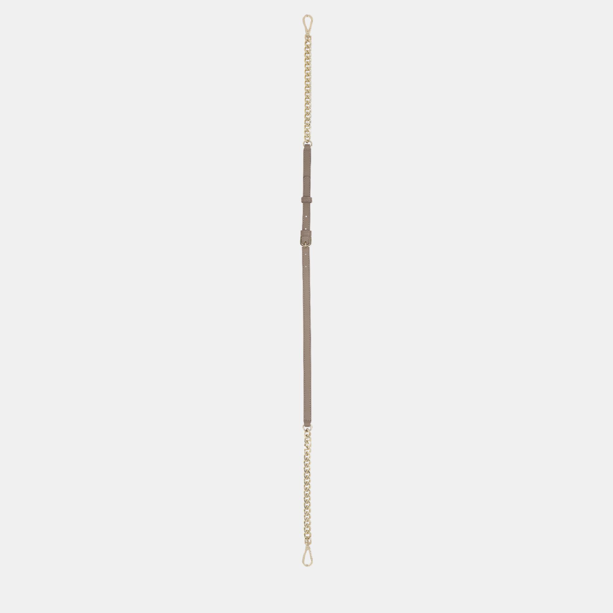 Aigner Taupe shiny light gold Metal Basics Taupe Strap OS