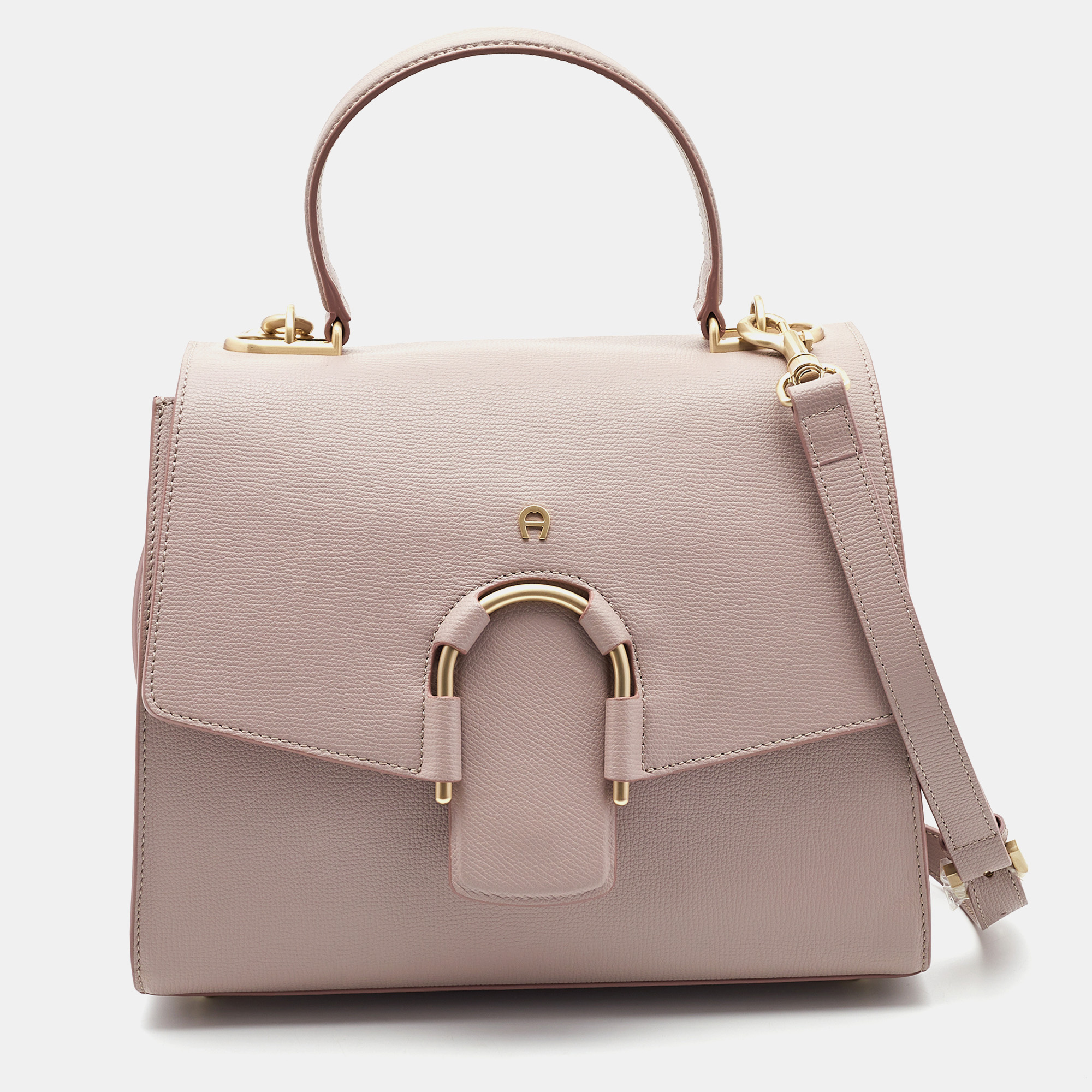 Aigner Lilac Leather Jada Top Handle Bag