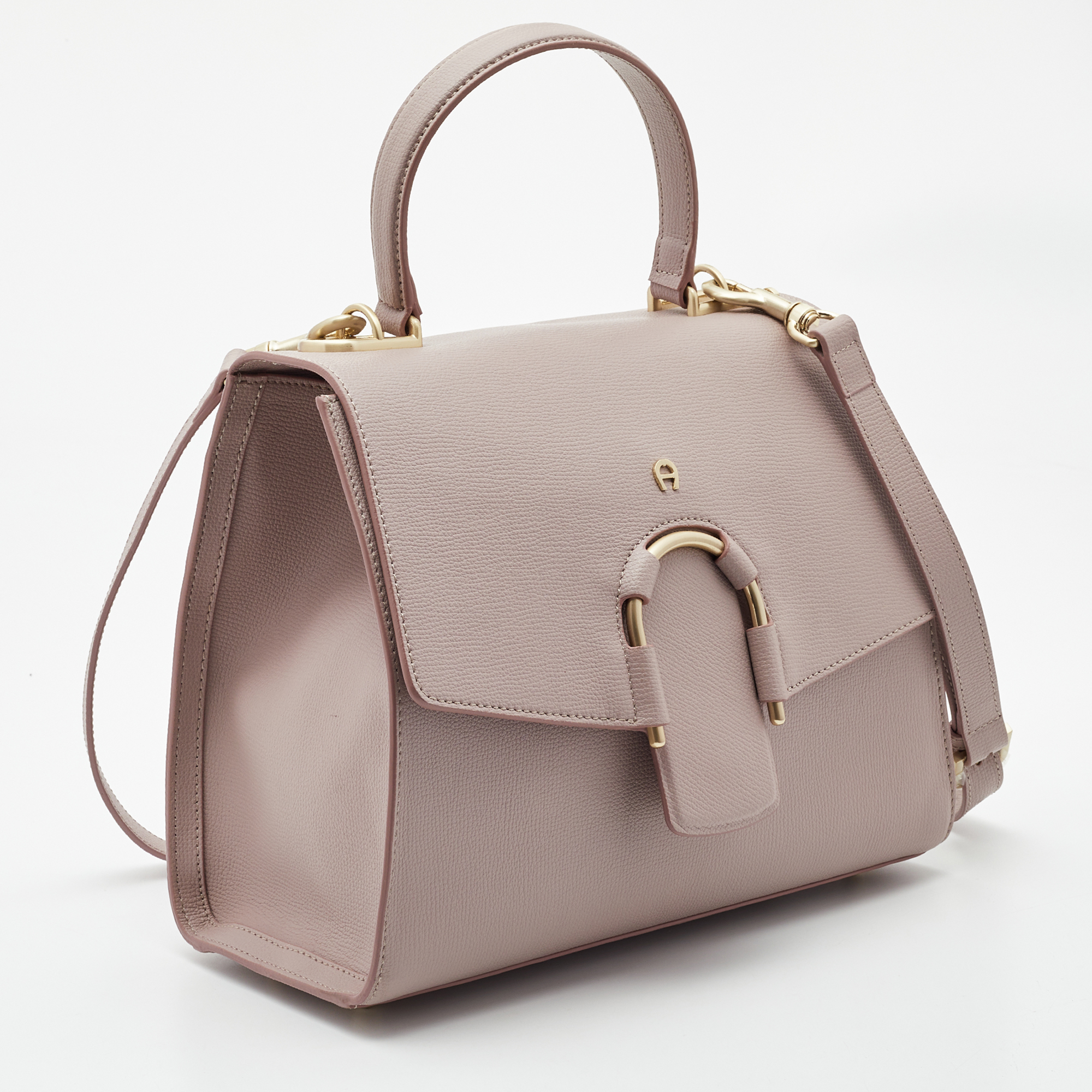 Aigner Lilac Leather Jada Top Handle Bag