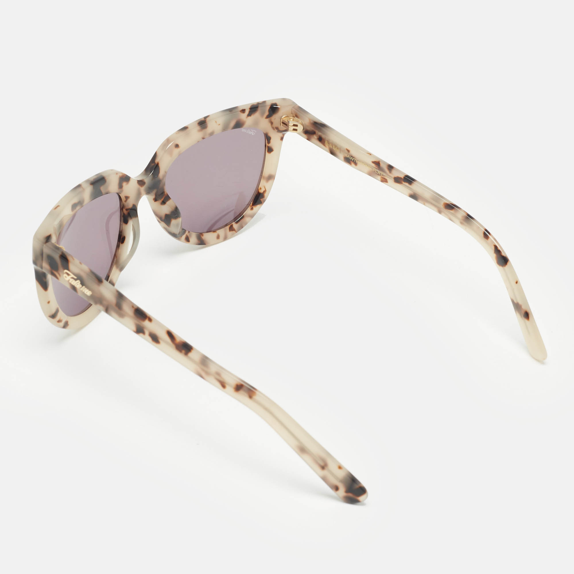 Fakeme Tortoise Beige Mirrored Frame Cat Eye Sunglasses