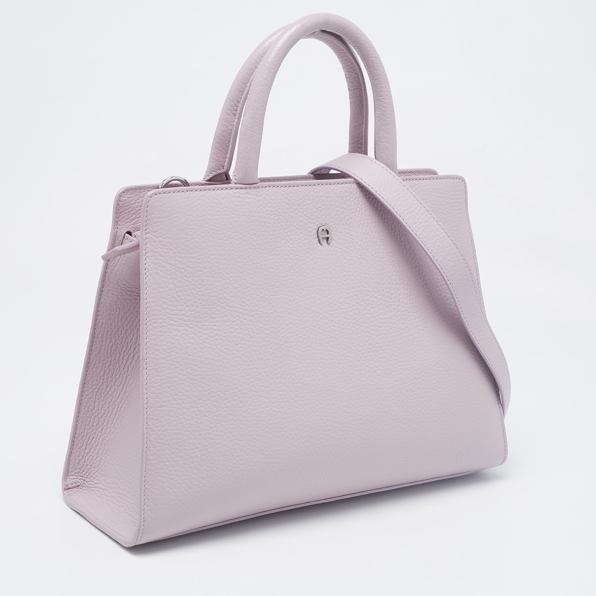 Aigner Light Lilac Leather Cybill Tote