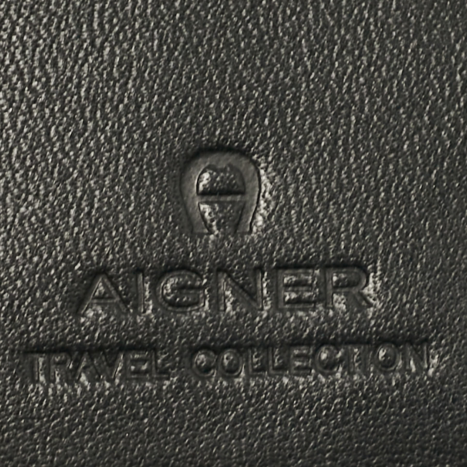 Aigner Black Monogram Fabric And Leather Trifold Wallet