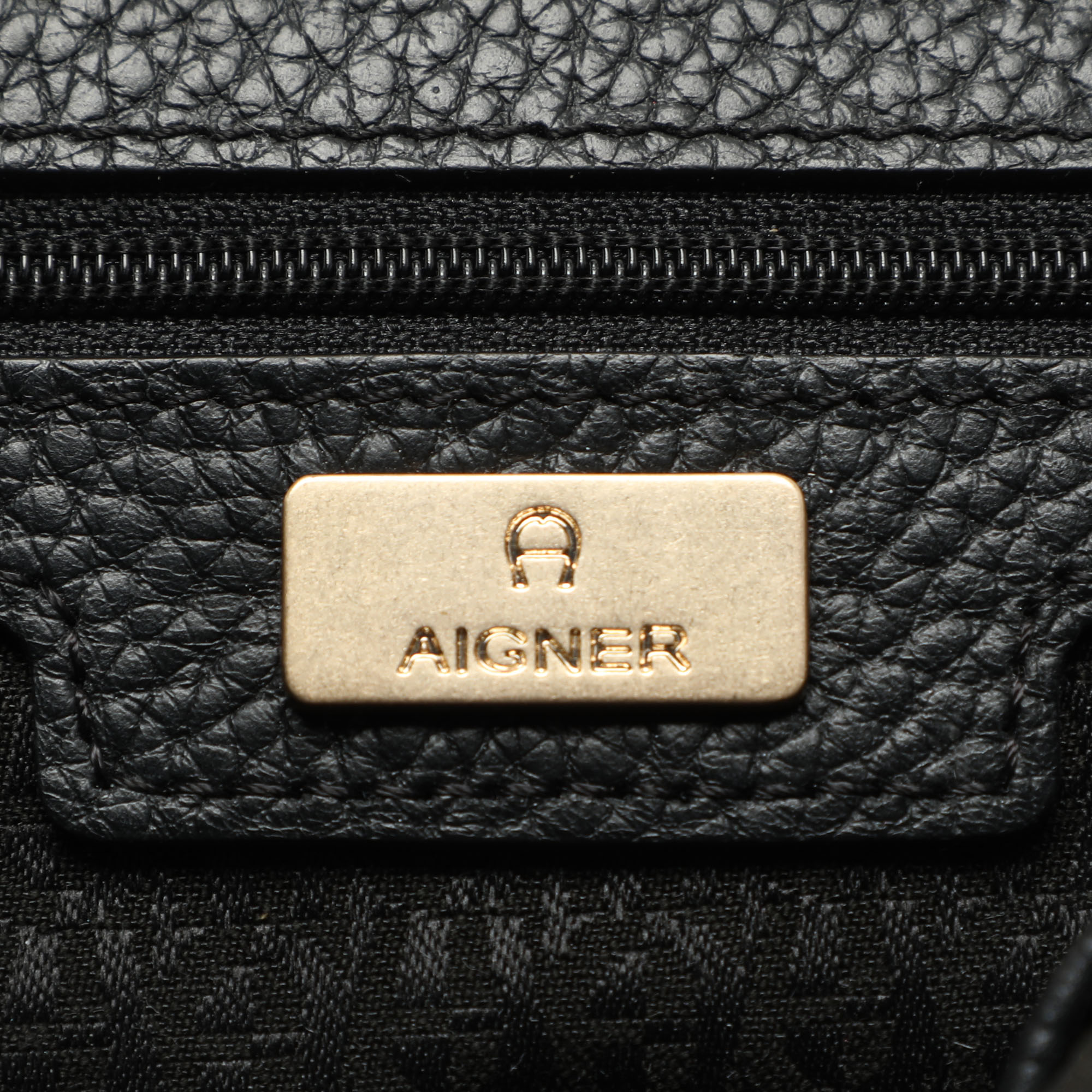 Aigner Black Leather Soleil Ramadan Edition Crossbody Bag