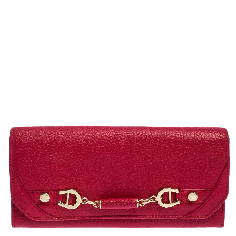 Image of Aigner Red Leather Continental Wallet