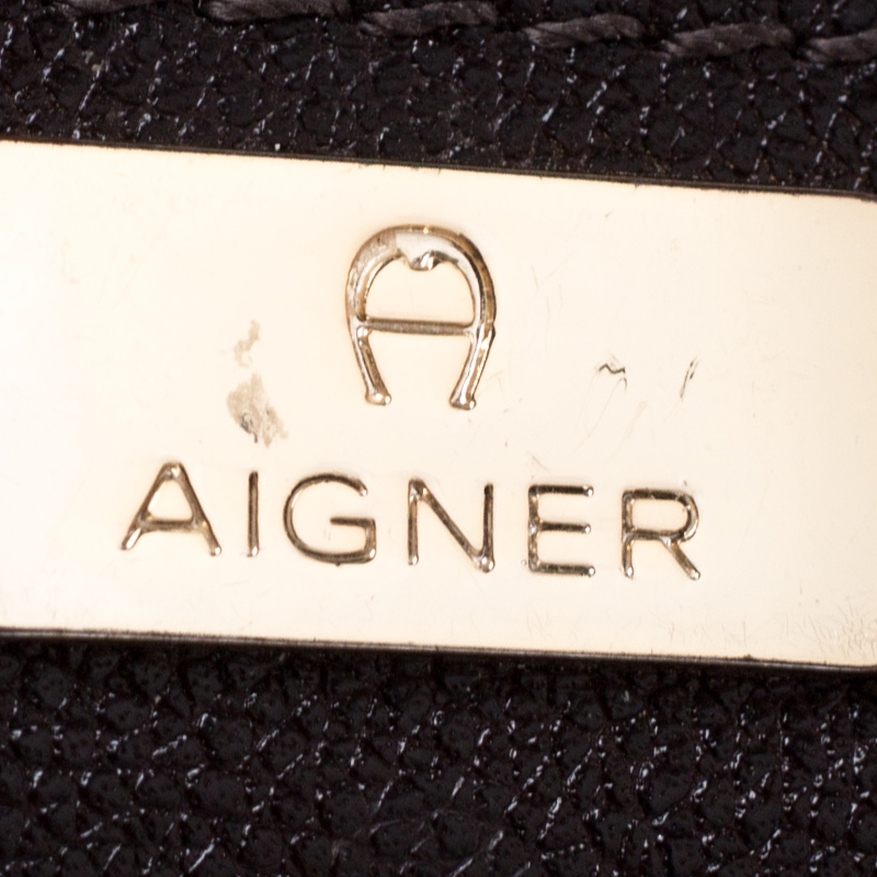 Aigner Beige/Brown Signature Canvas And Leather Shoulder Bag