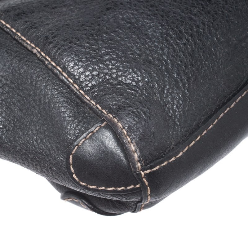 Aigner Black Leather Small Satchel