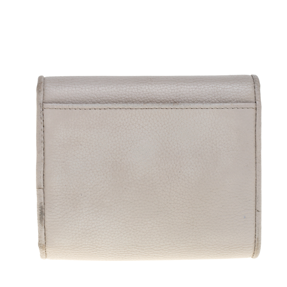 Aigner Grey Leather Trifold Wallet